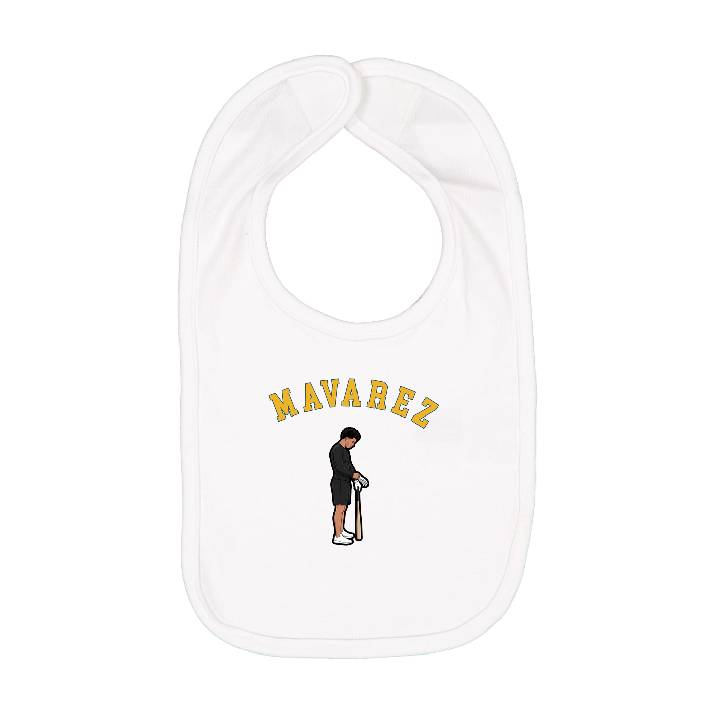 Infant Bib — Shirsey Arch in White