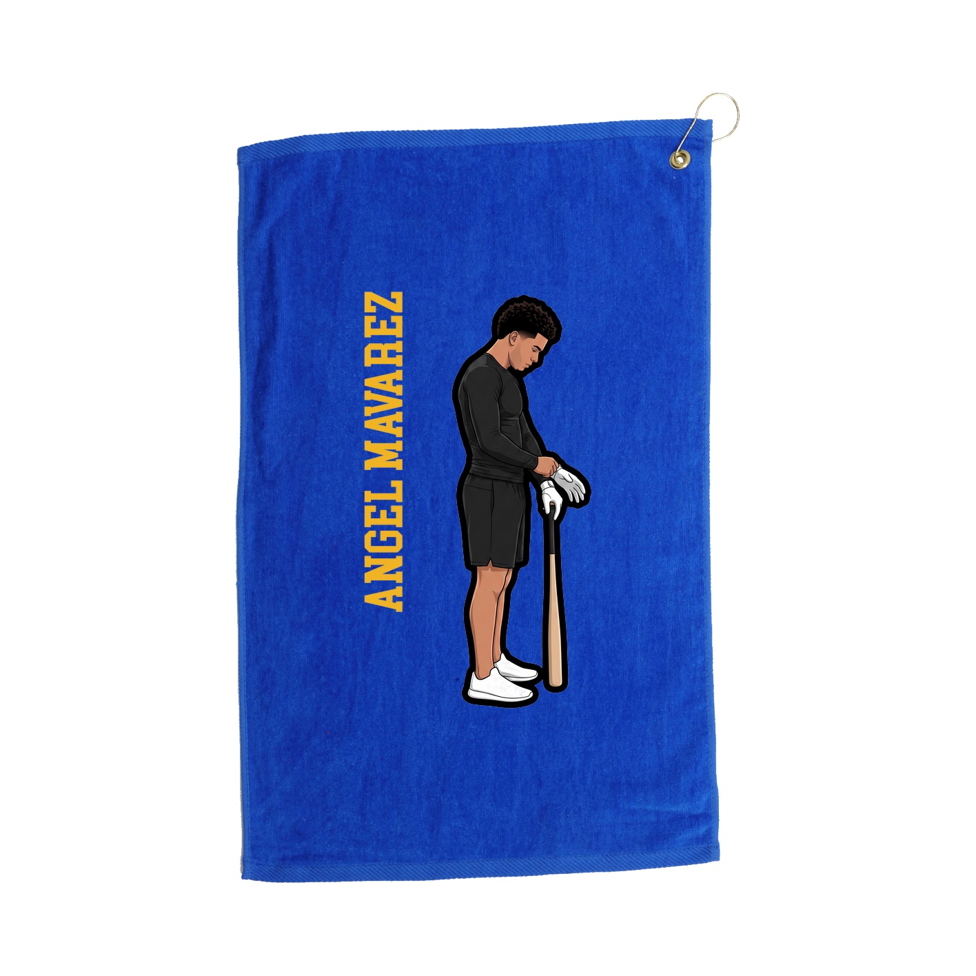 Golf Towel — Name Vertical in Royal