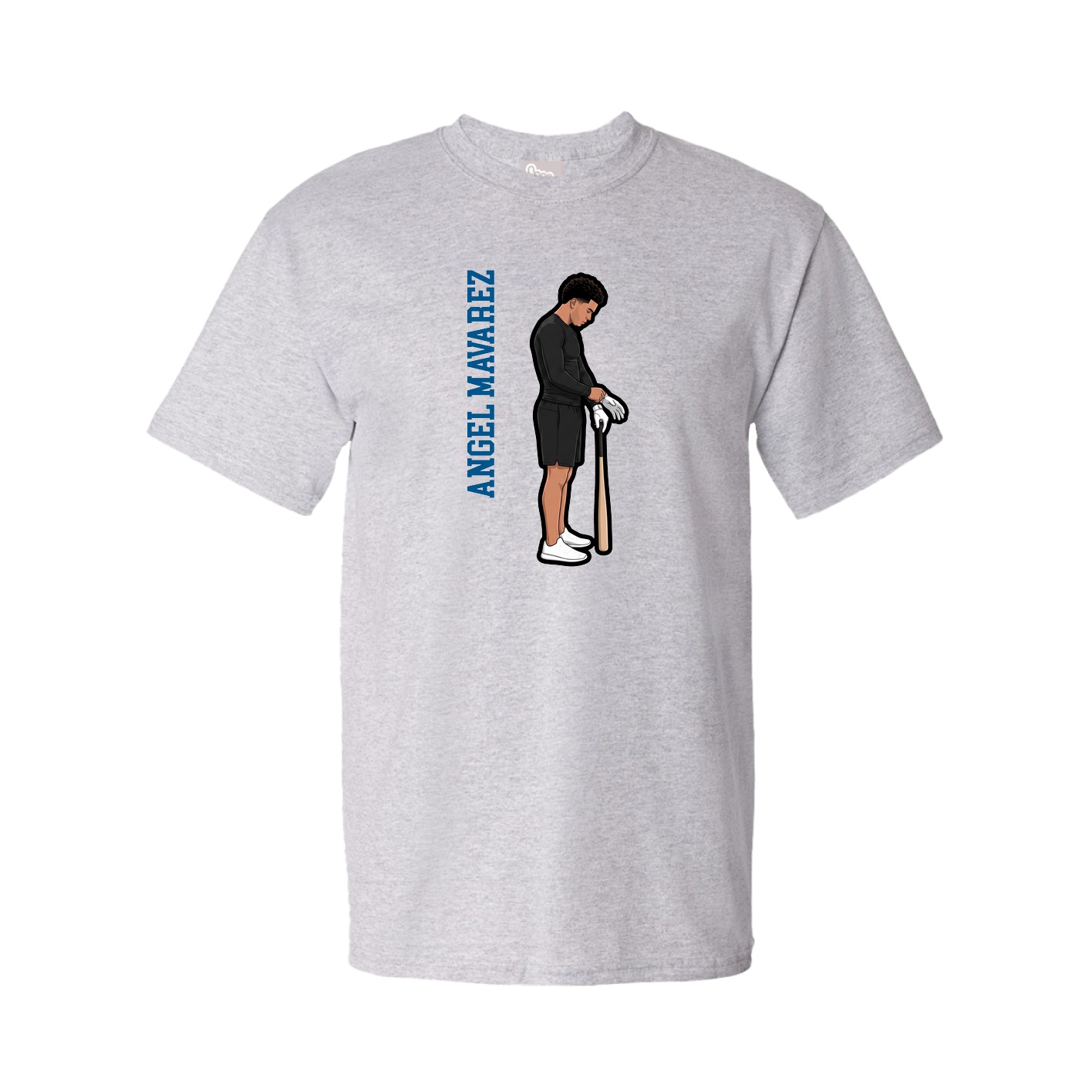 Tee — Name Vertical in Grey
