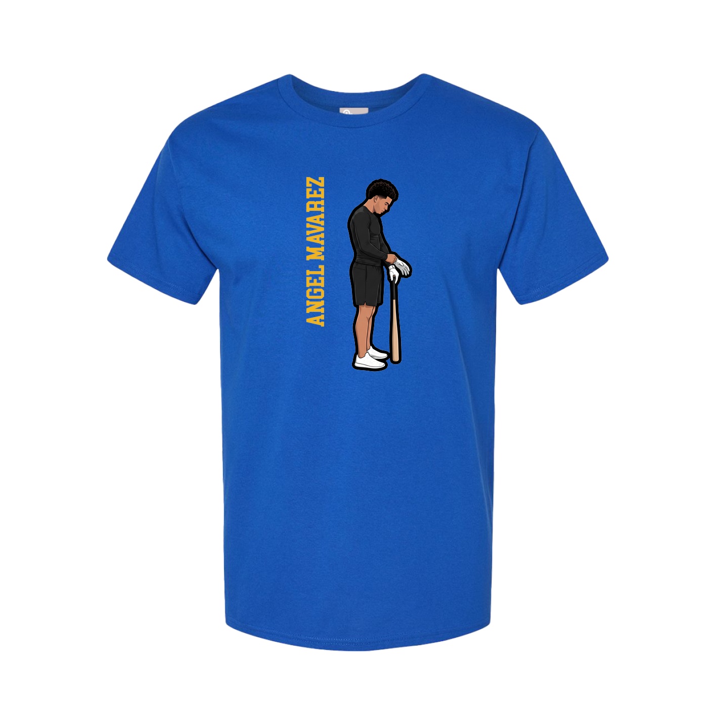 Youth Tee — Name Vertical in Royal