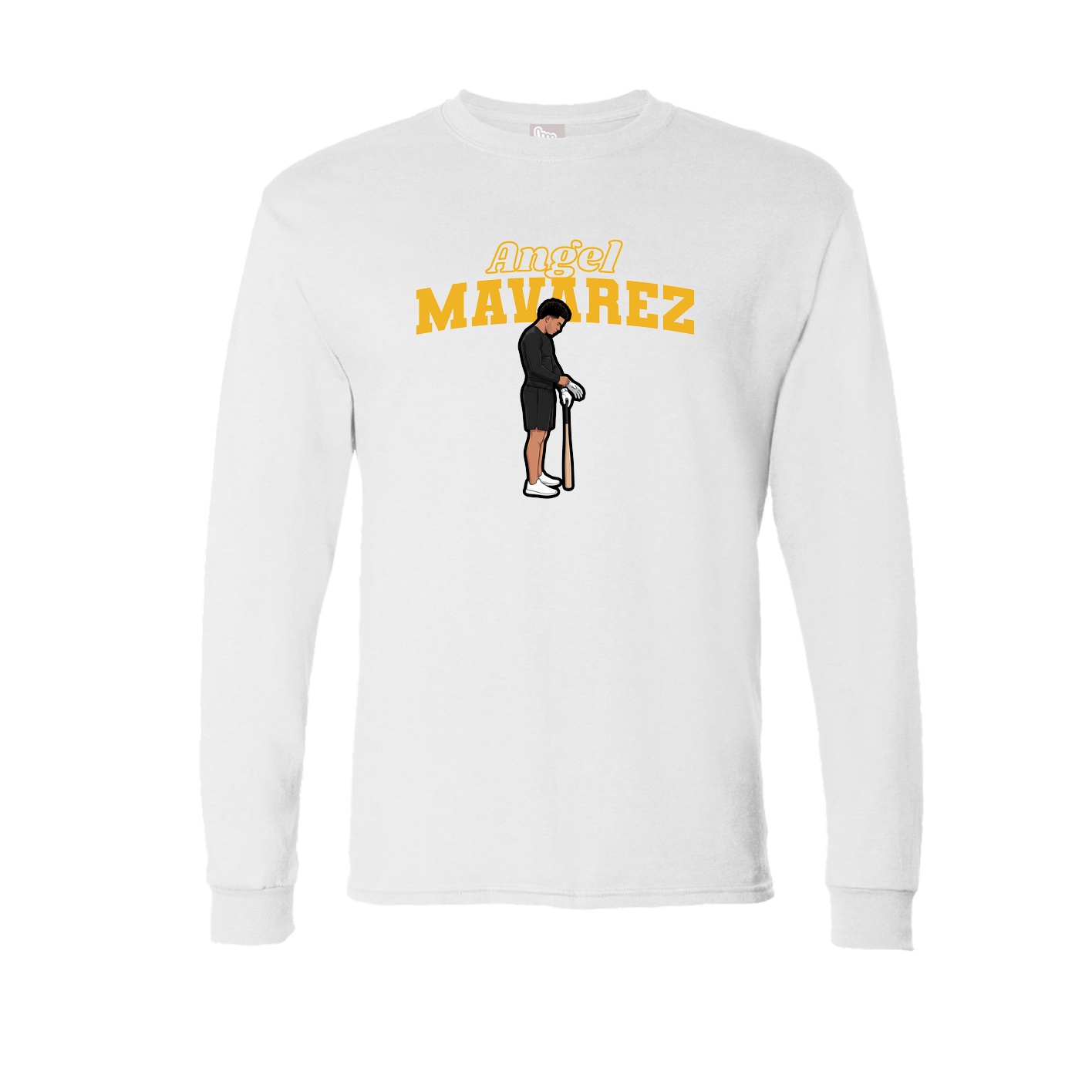 Long Sleeve Tee — Name Arch in White