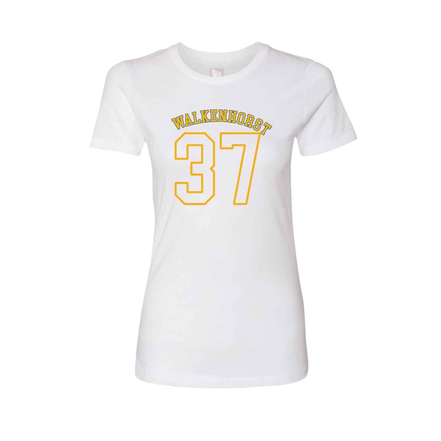 Fitted Women's Tee — Shirsey Arch in White