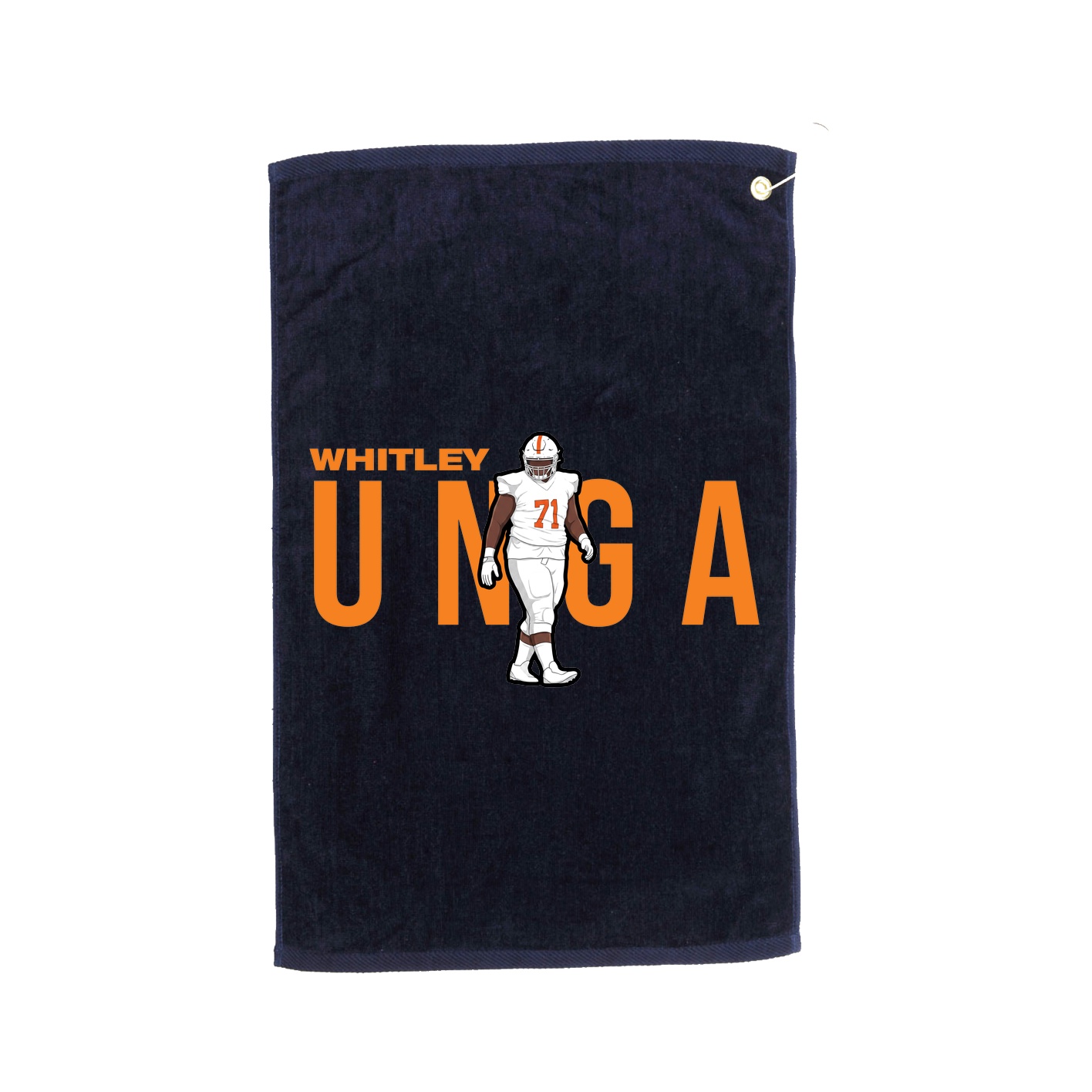 Golf Towel — Player Name in Navy