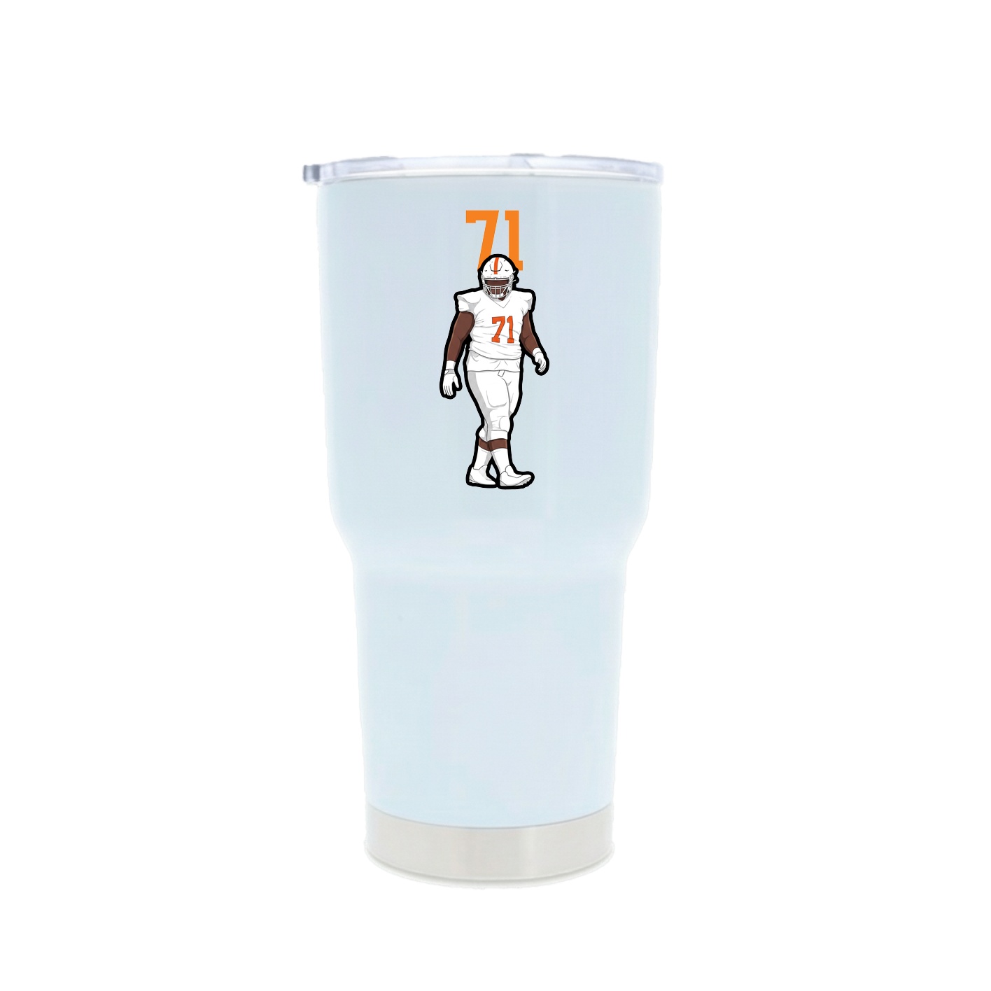 30oz Stainless Steel Tumbler — Number Top in White