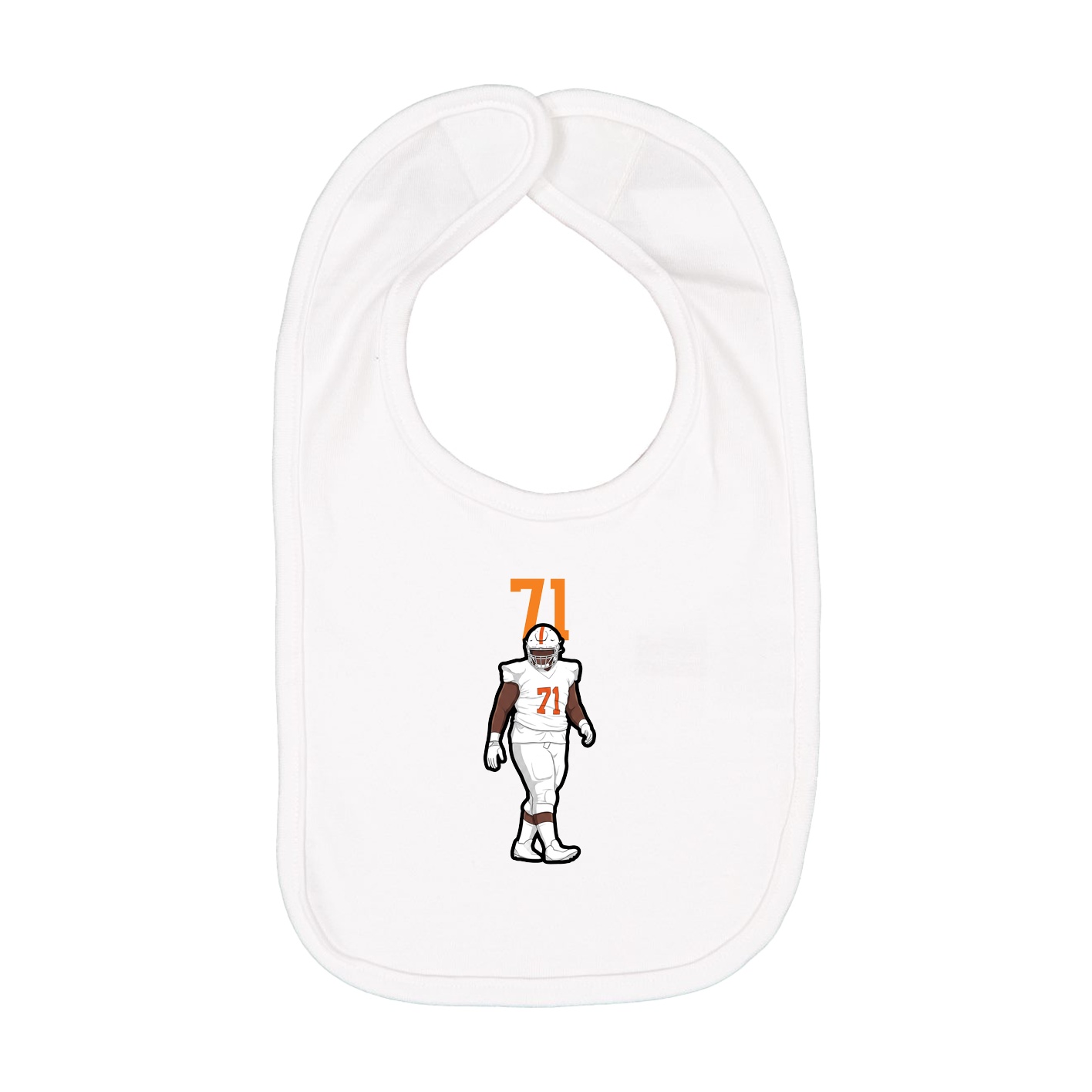 Infant Bib — Number Top in White