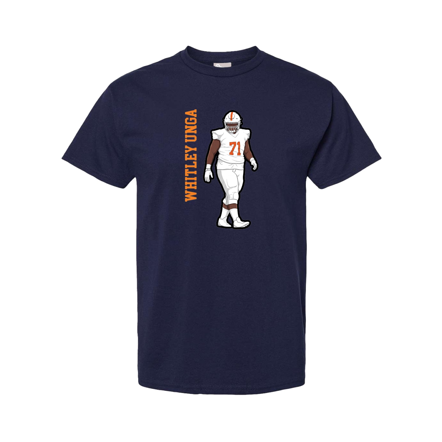Tee — Name Vertical in Navy