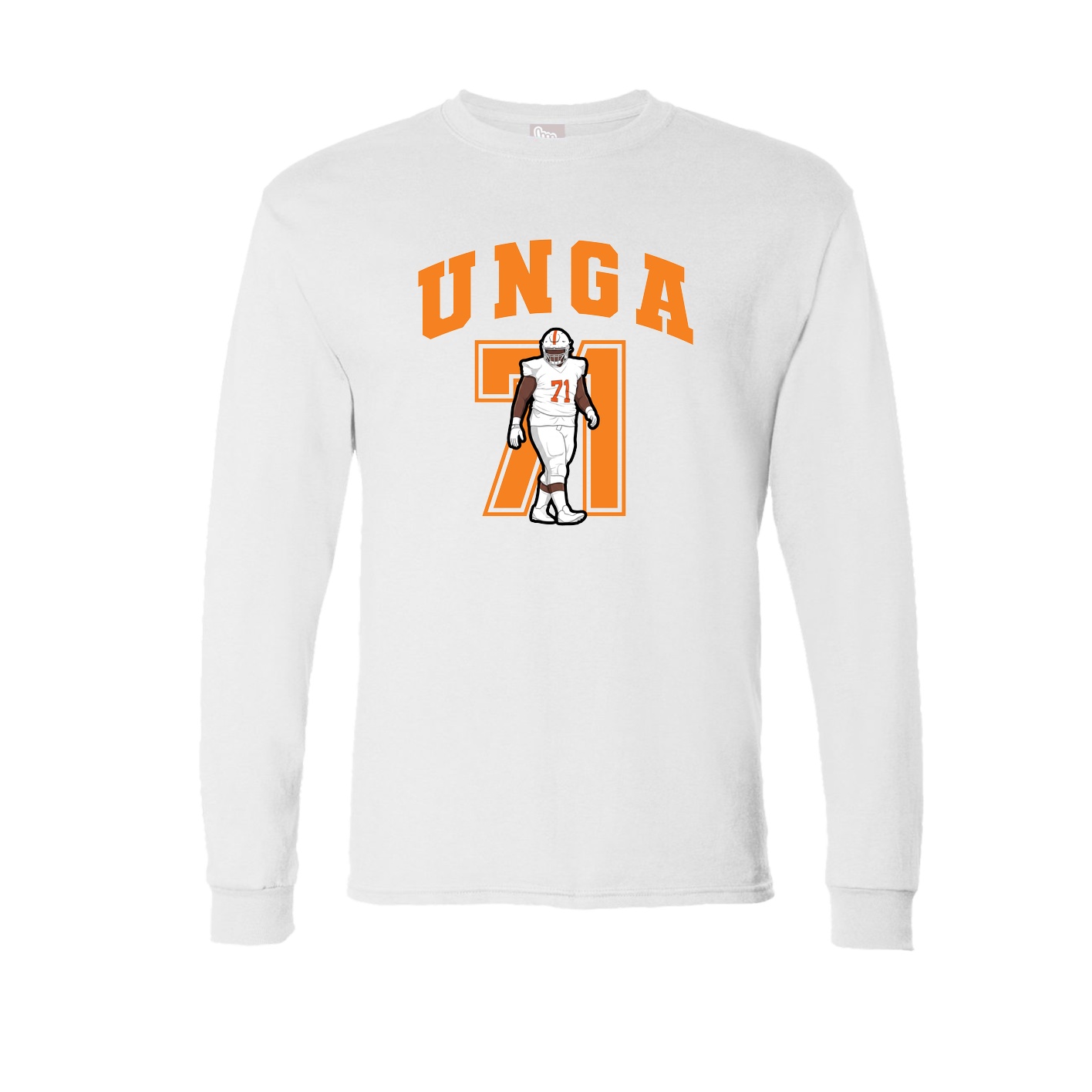 Long Sleeve Tee — Number in White