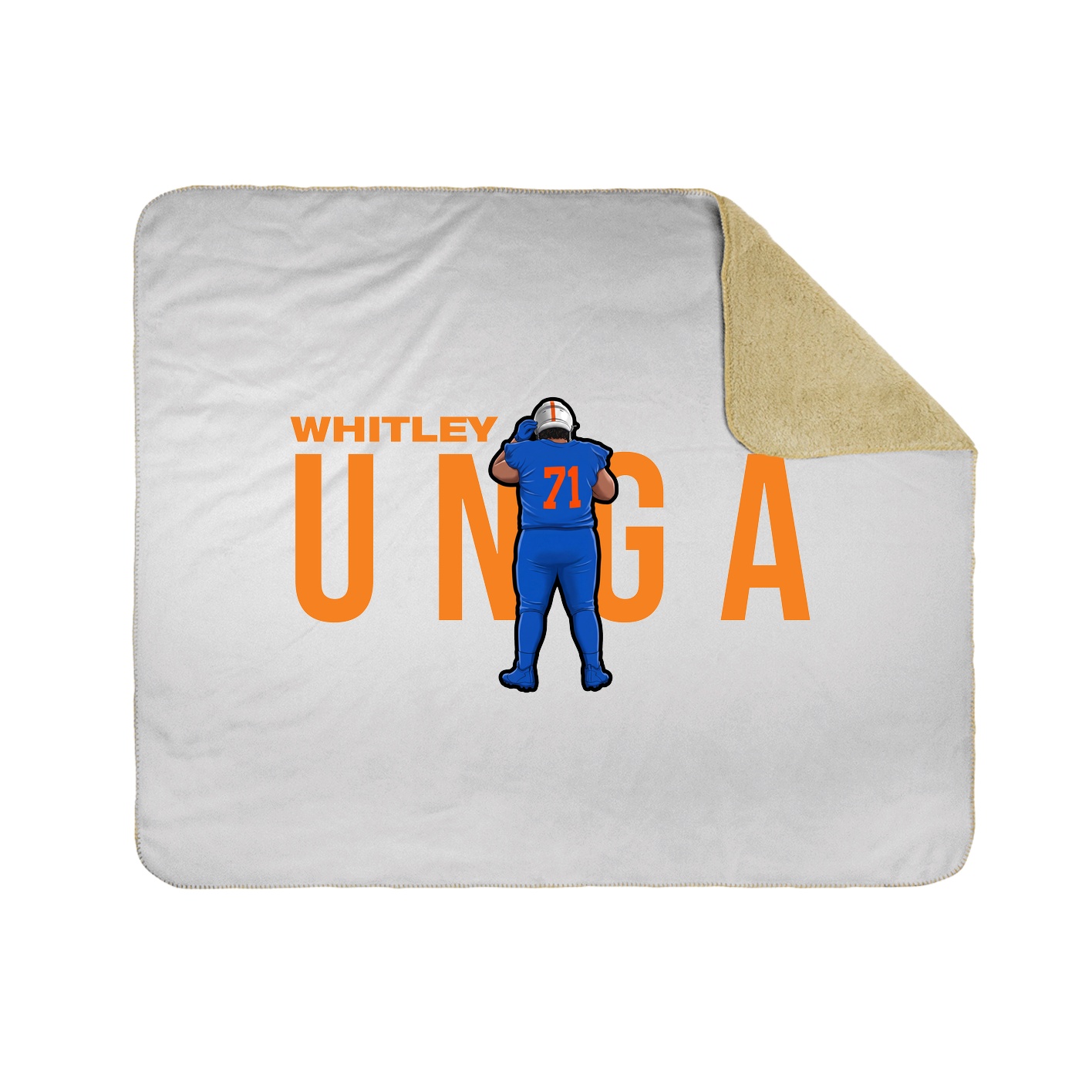 Throw Blanket — Player Name in White