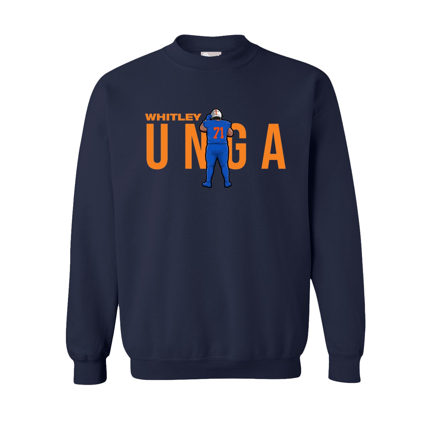 Fleece Crew — Player Name in Navy