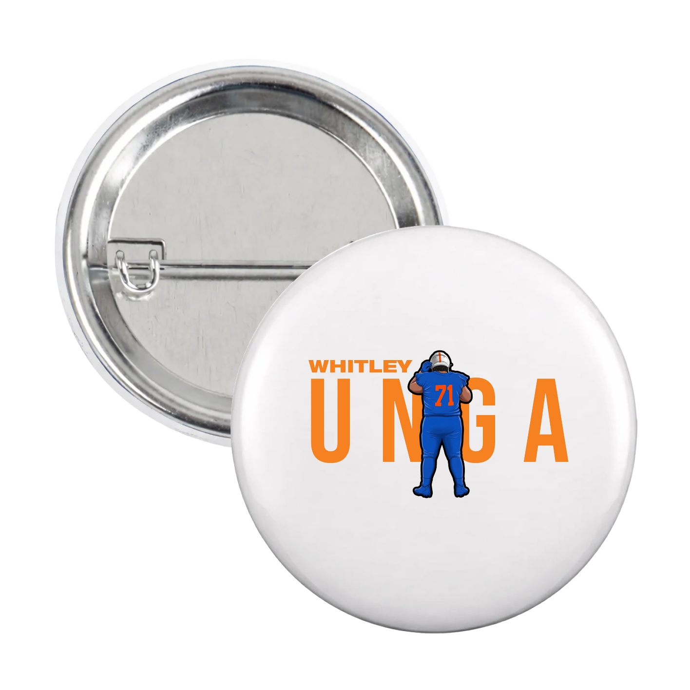 Game Day Button — Player Name in White