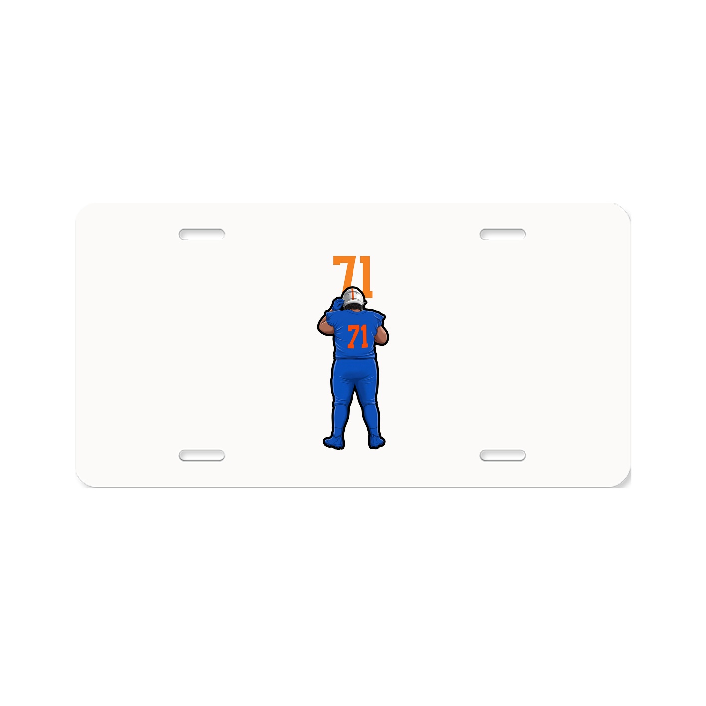 License Plate — Number Top in Classic