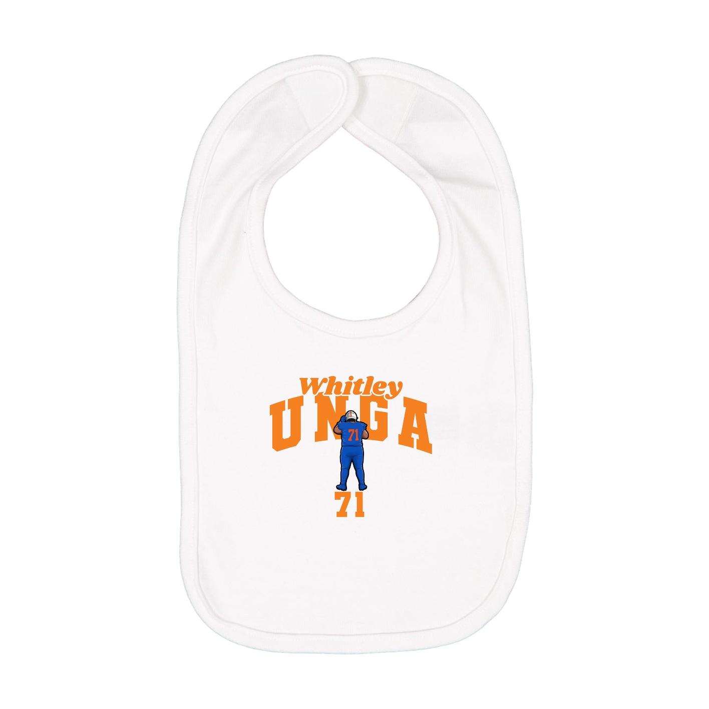 Infant Bib — Signature Arch in White
