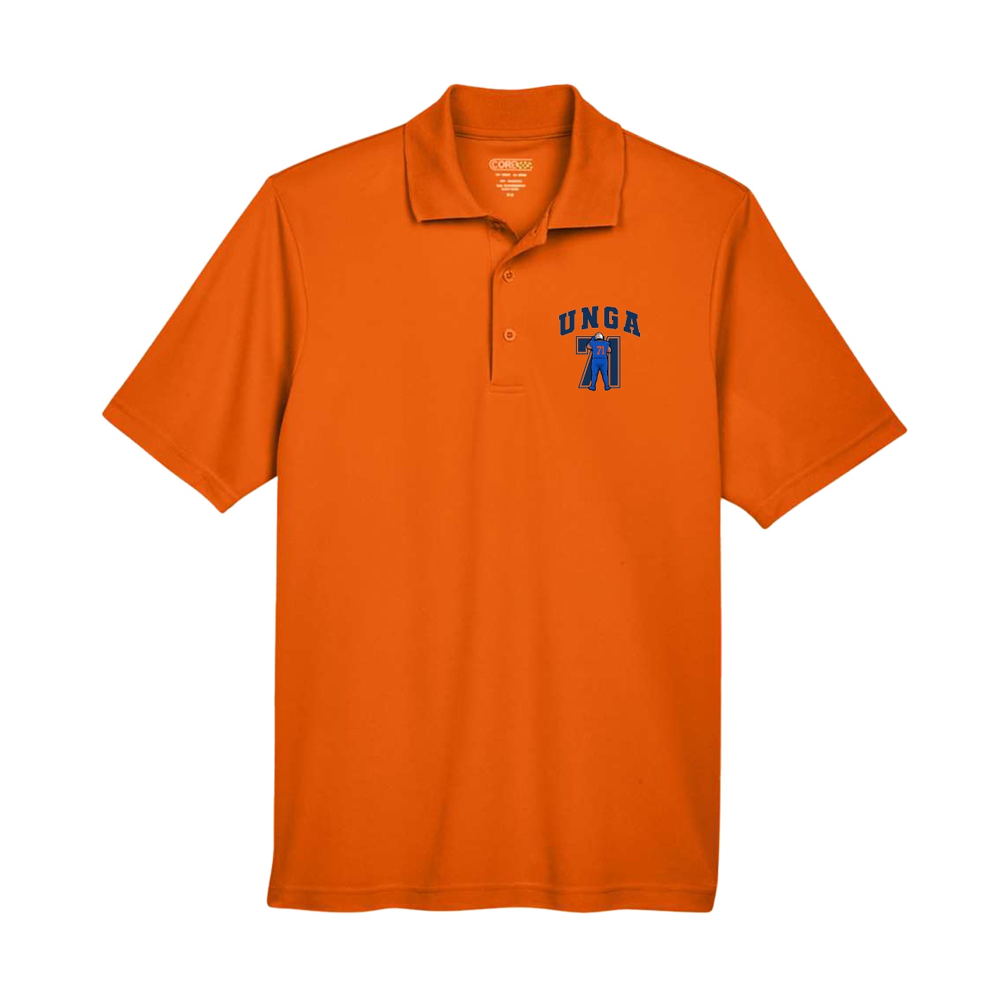 Performance Polo — Number in Orange