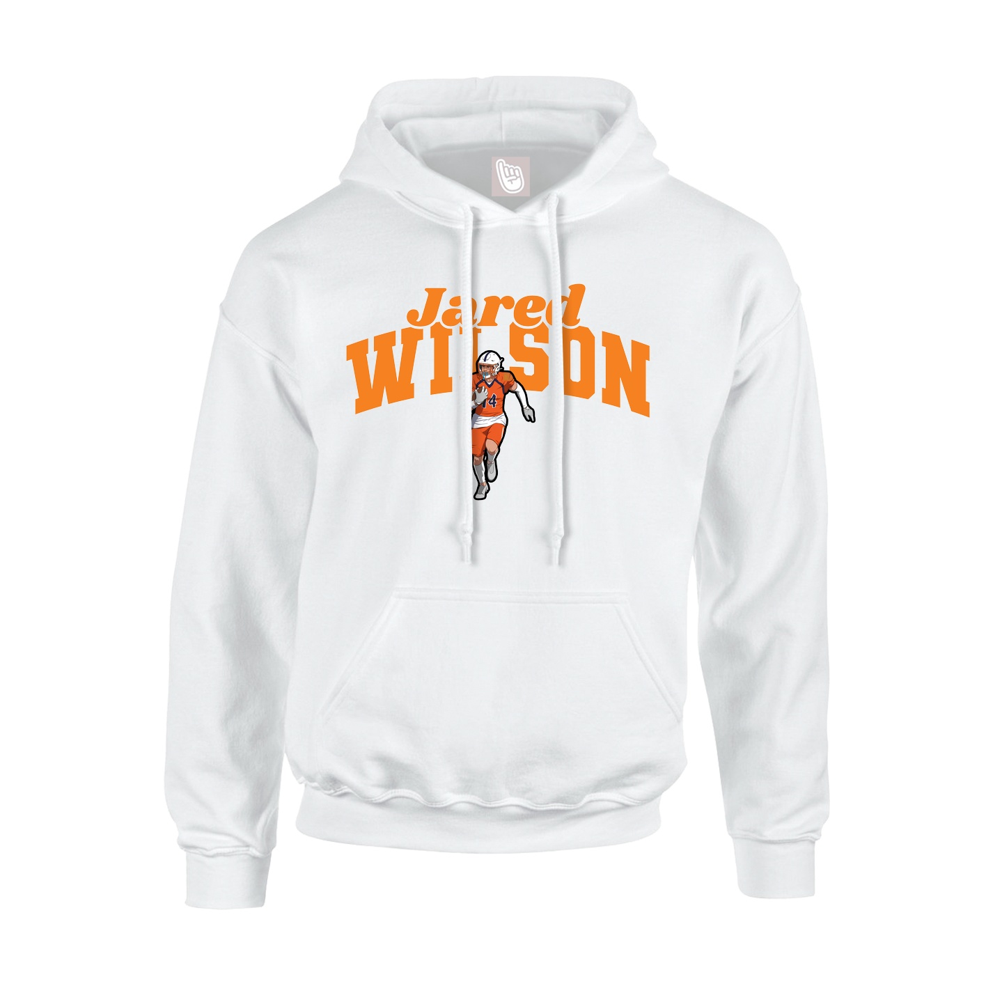 Youth Hoodie — Signature Arch in White