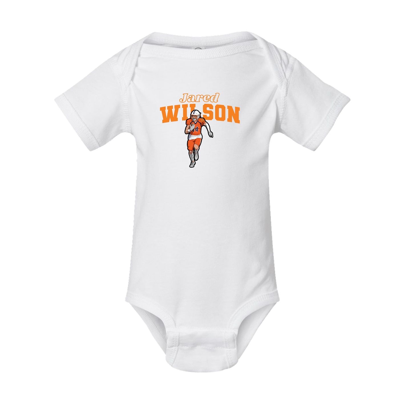 Baby Onesie — Name Arch in White