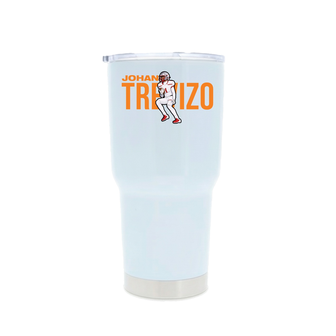 30oz Stainless Steel Tumbler — Player Name in White