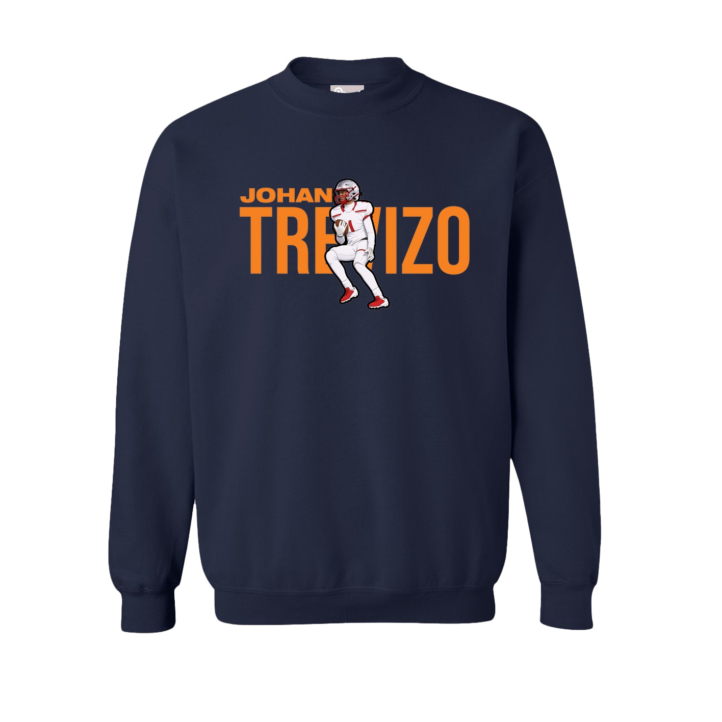 Fleece Crew — Player Name in Navy