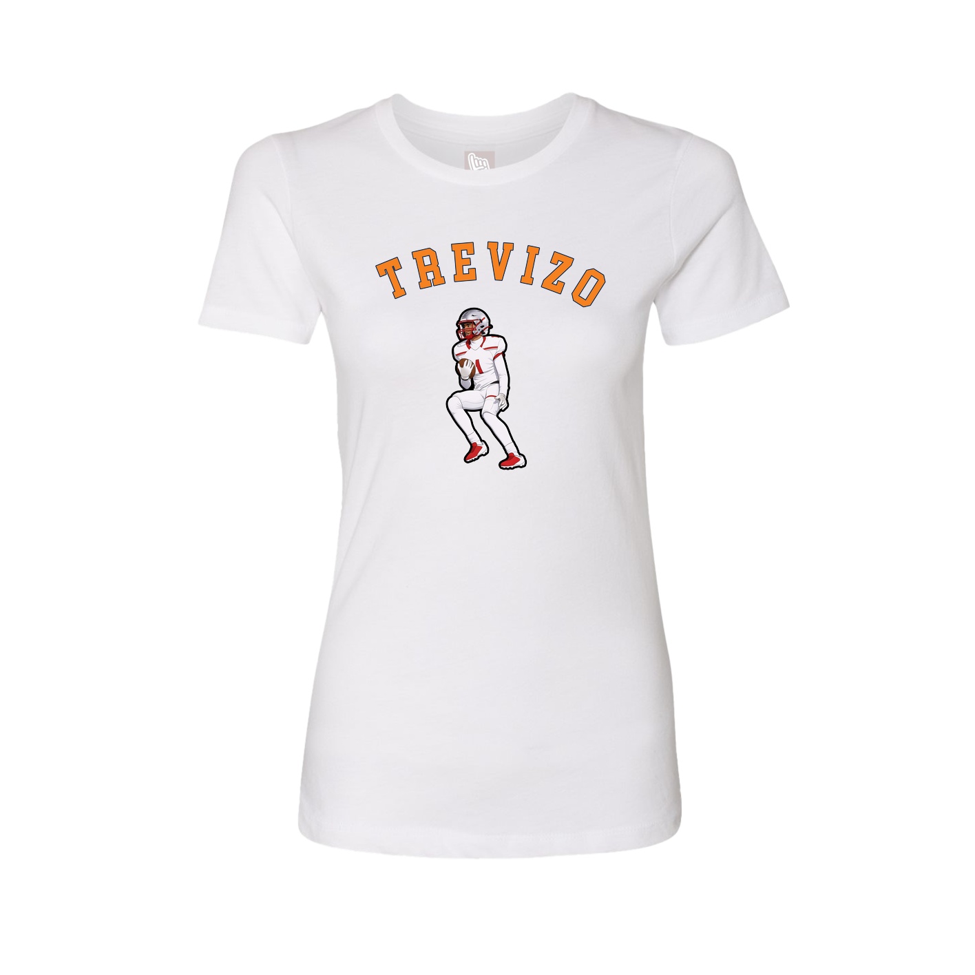 Fitted Women's Tee — Shirsey Arch in White