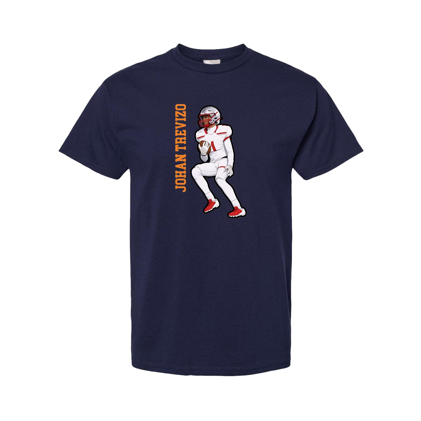 Tee — Name Vertical in Navy