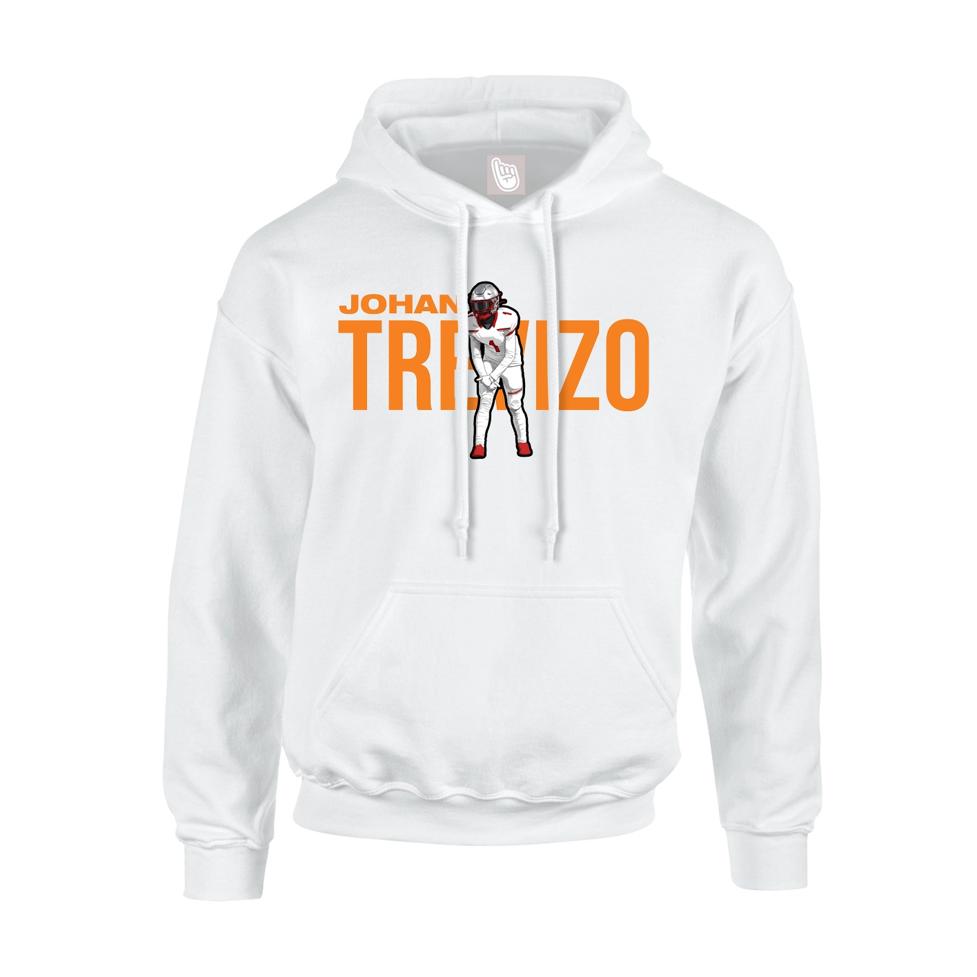 Youth Hoodie — Player Name in White