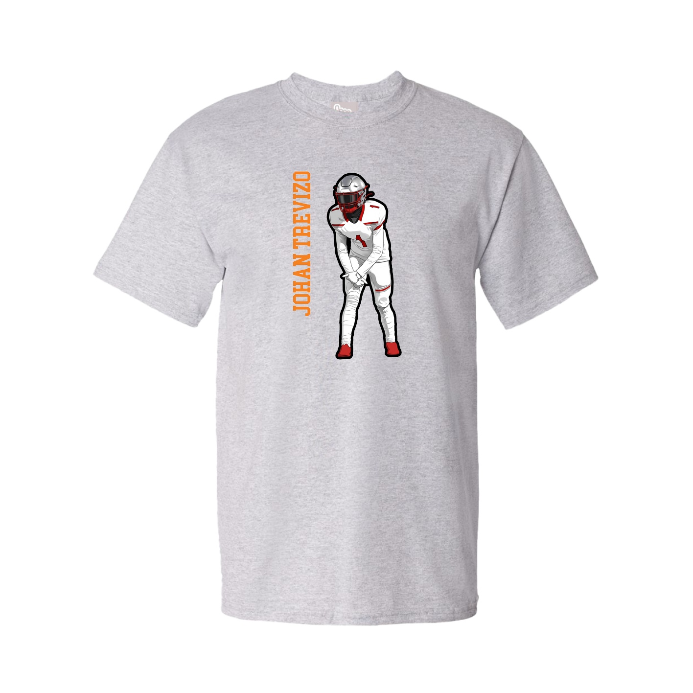 Tee — Name Vertical in Grey