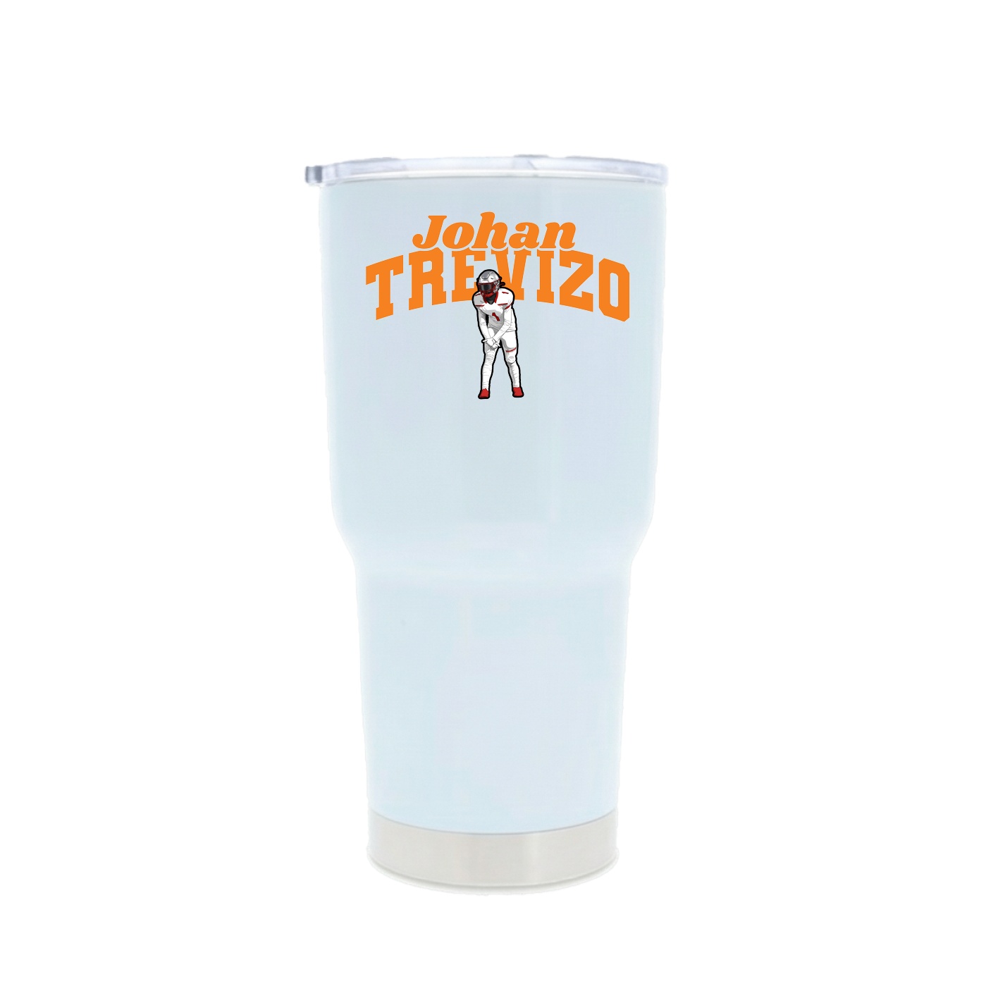 30oz Stainless Steel Tumbler — Signature Arch in White