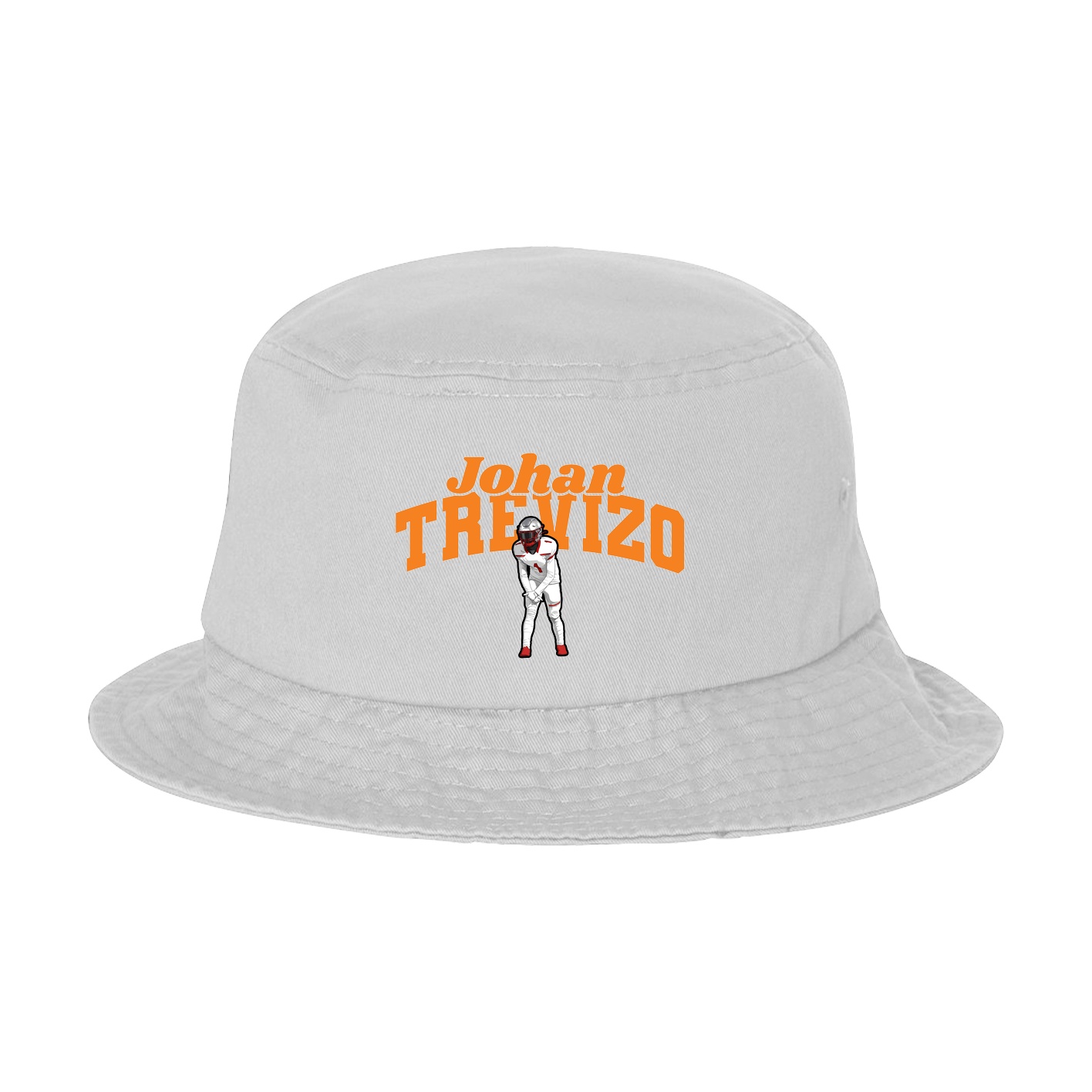 Bucket Cap — Signature Arch in White