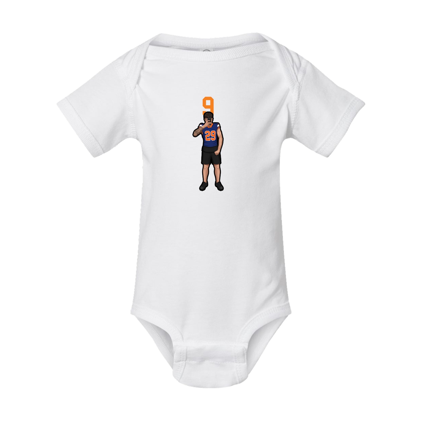 Baby Onesie — Number Top in White