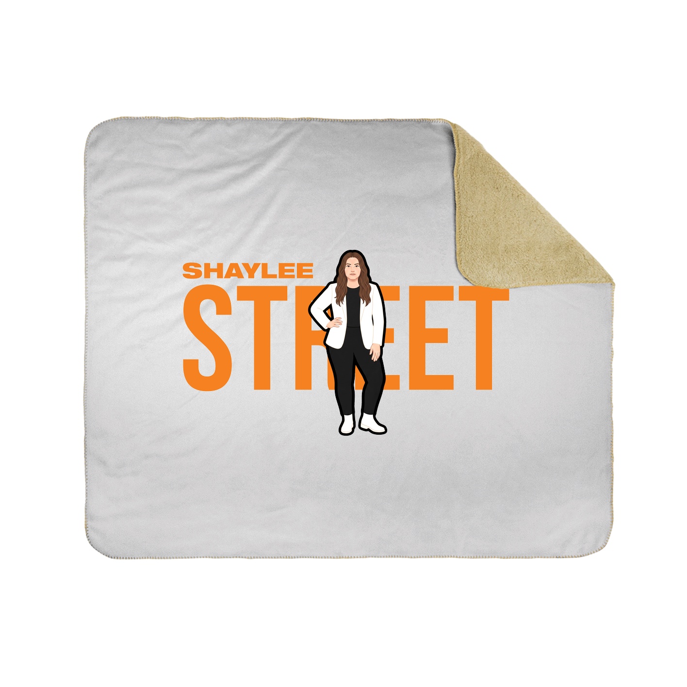 Throw Blanket — Player Name in White