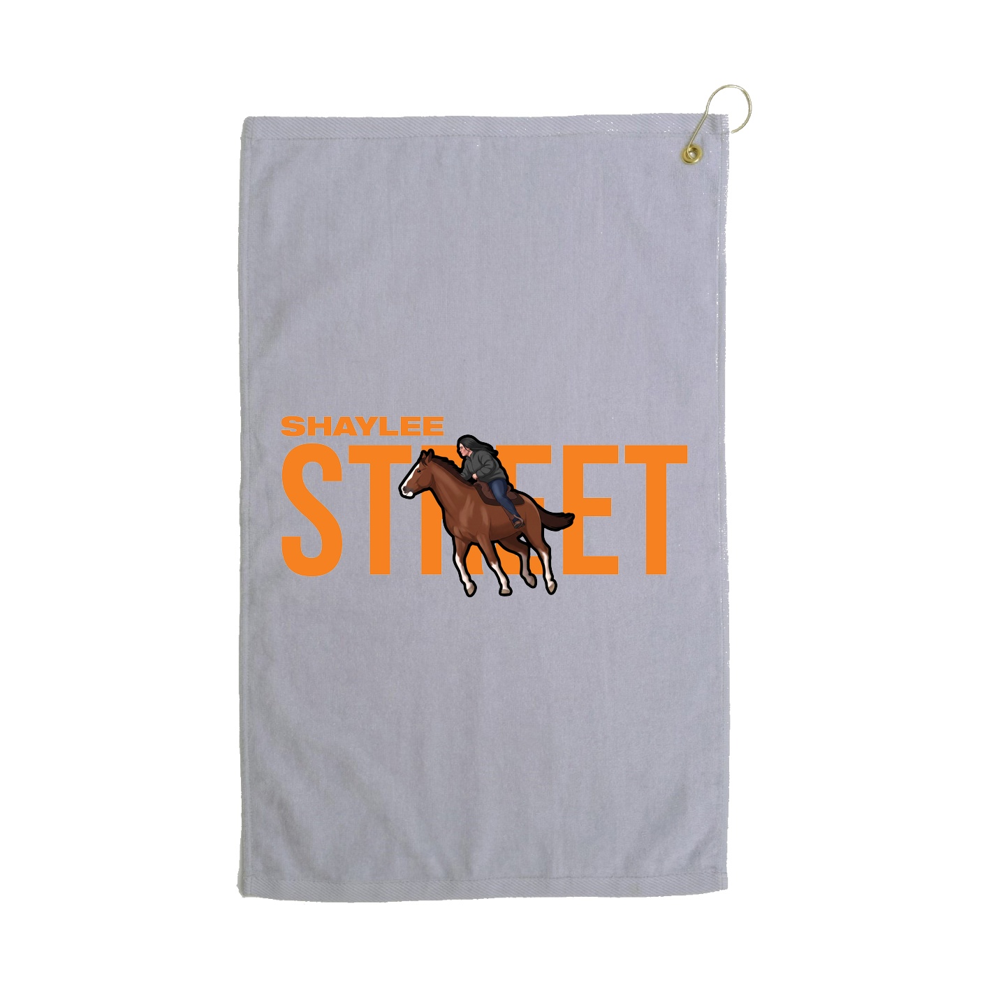 Golf Towel — Player Name in Grey