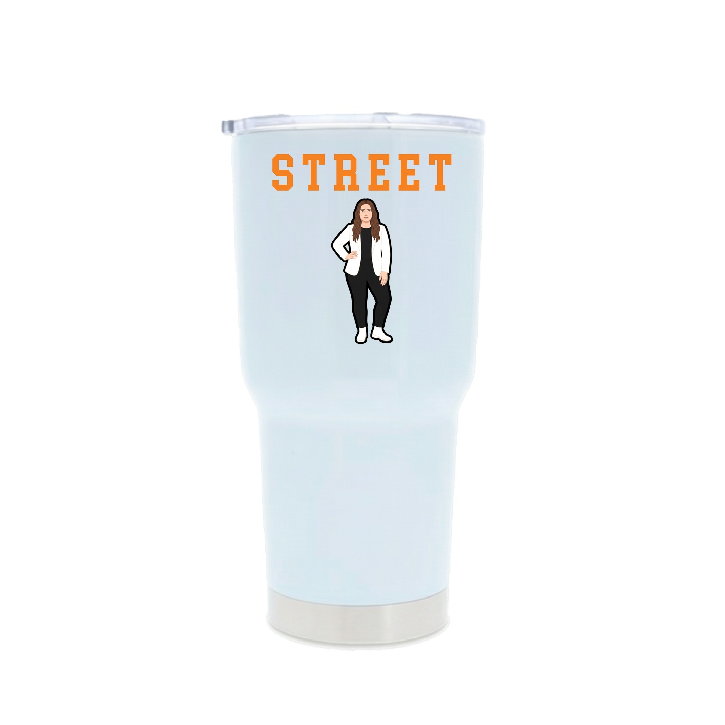 30oz Stainless Steel Tumbler — Shirsey in White