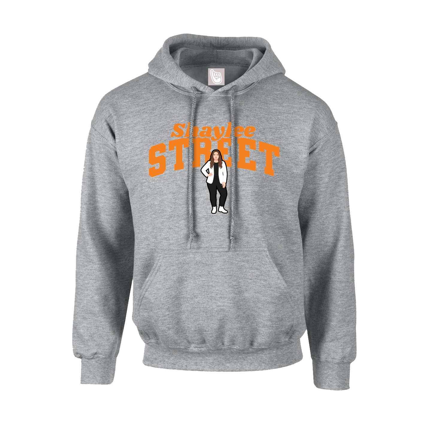 Youth Hoodie — Signature Arch in Grey