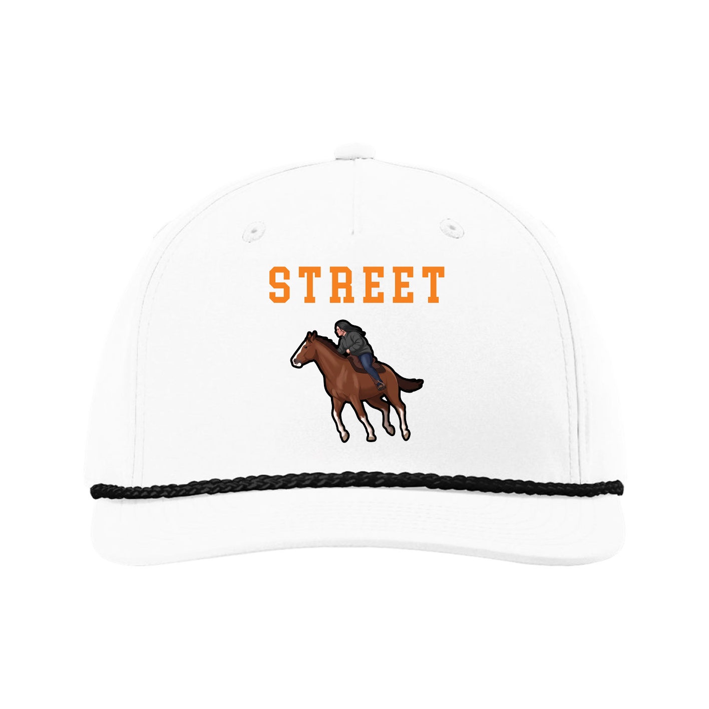 Five-Panel Classic Rope Cap — Shirsey in White