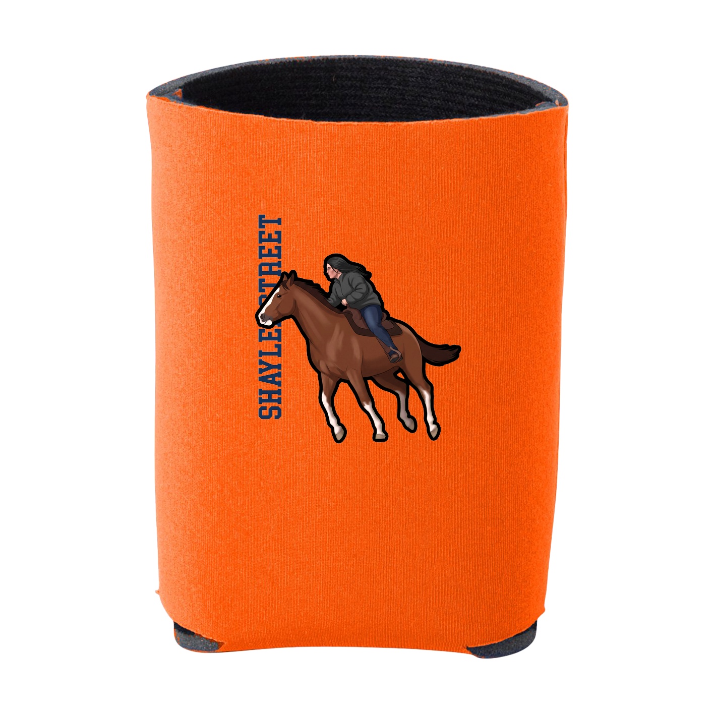 Can Holder — Name Vertical in Orange