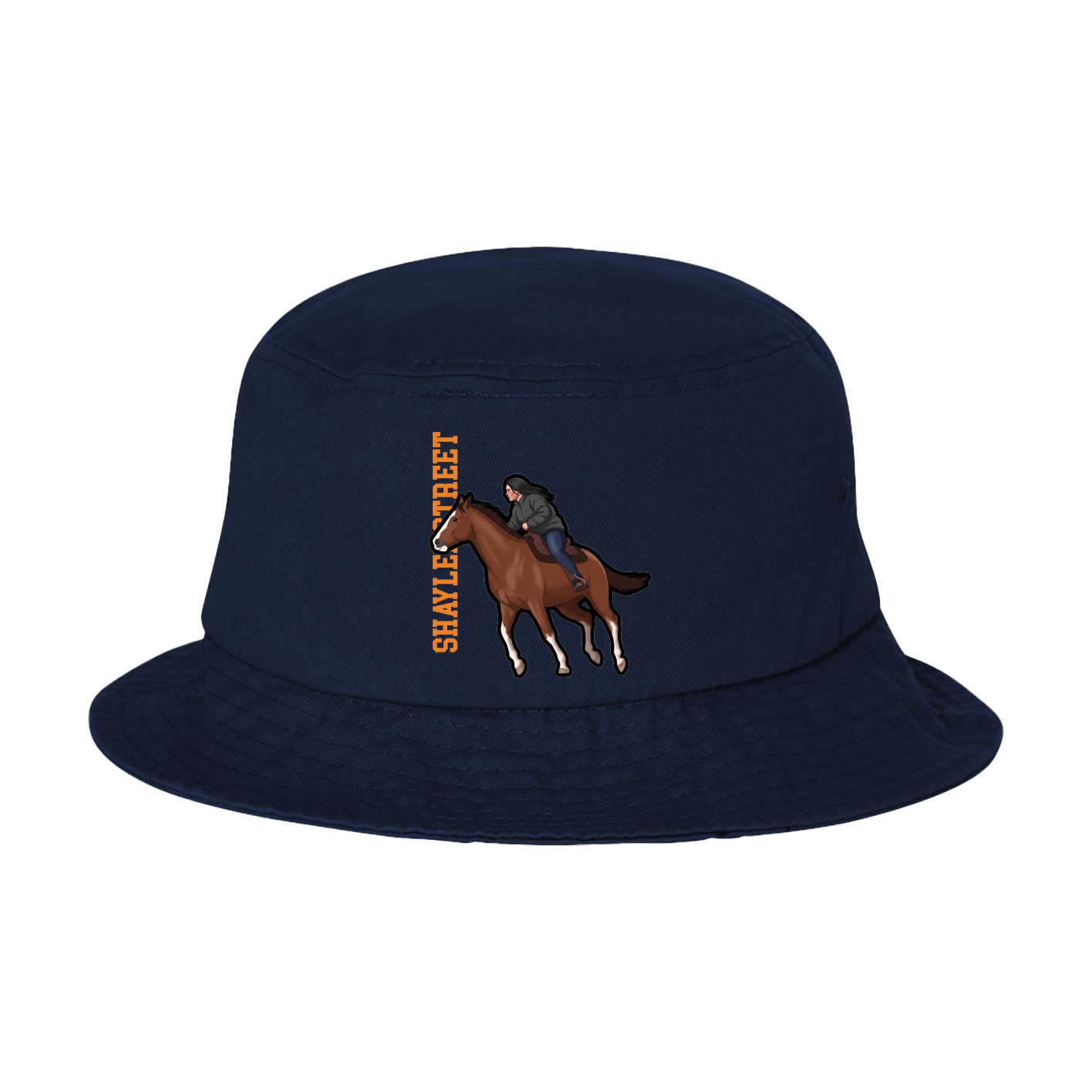 Bucket Cap — Name Vertical in Navy
