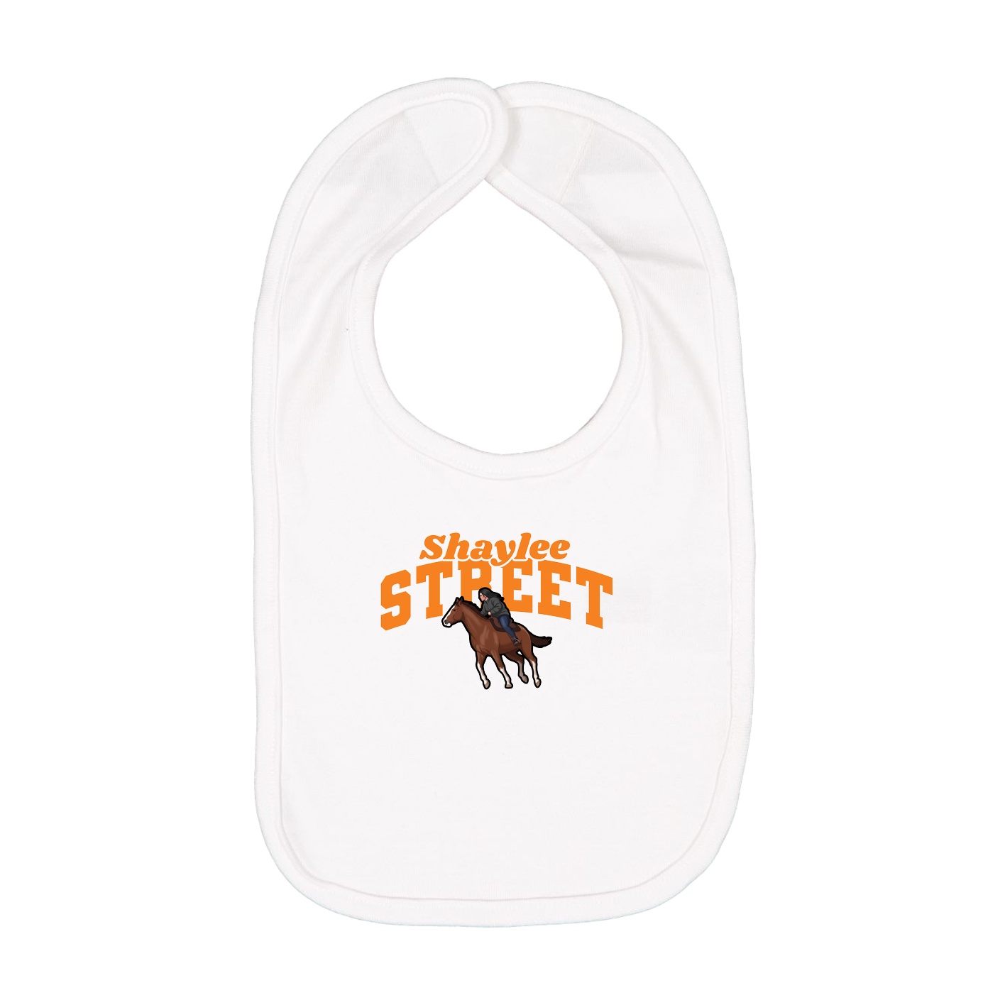 Infant Bib — Signature Arch in White