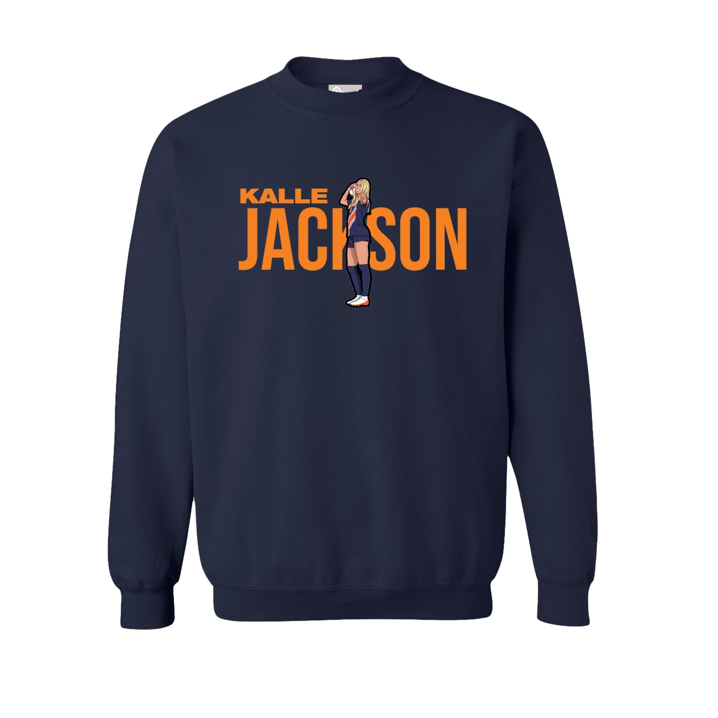 Fleece Crew — Player Name in Navy