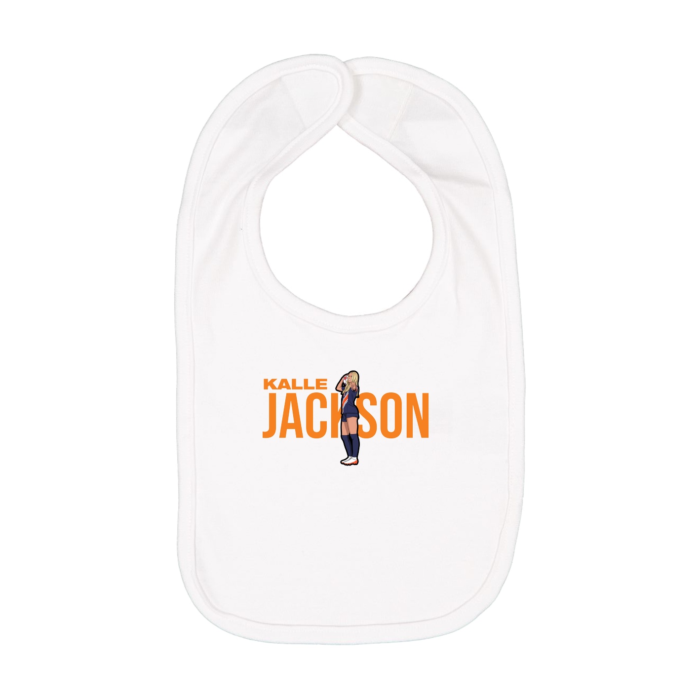 Infant Bib — Player Name in White