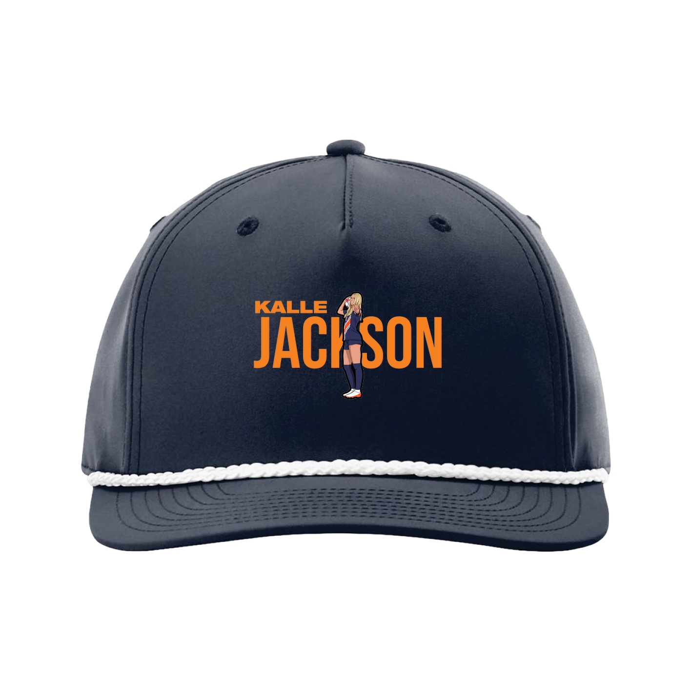 Five-Panel Classic Rope Cap — Player Name in Navy