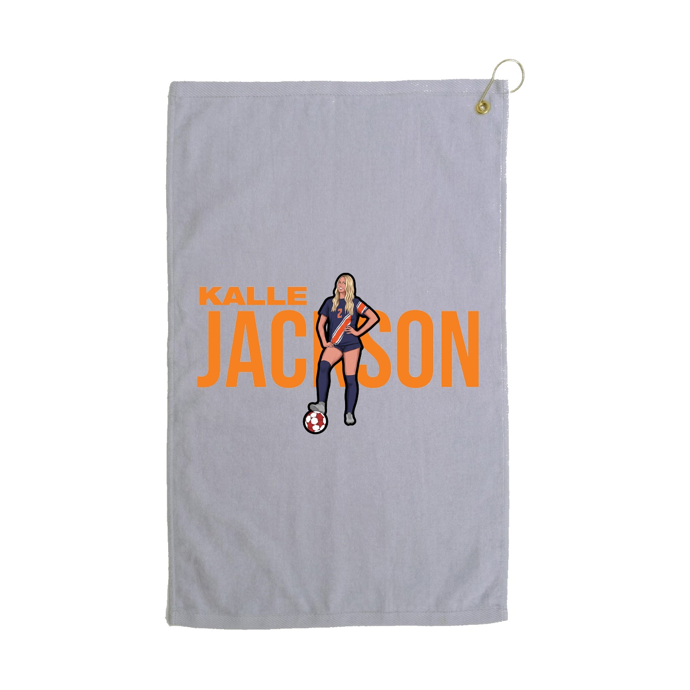 Golf Towel — Player Name in Grey