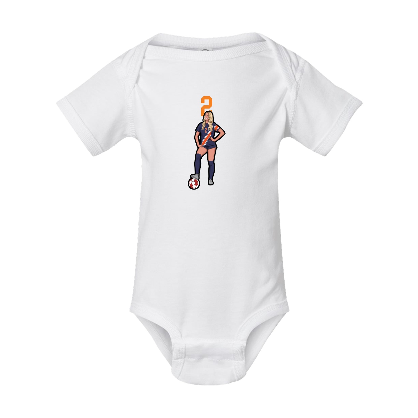 Baby Onesie — Number Top in White