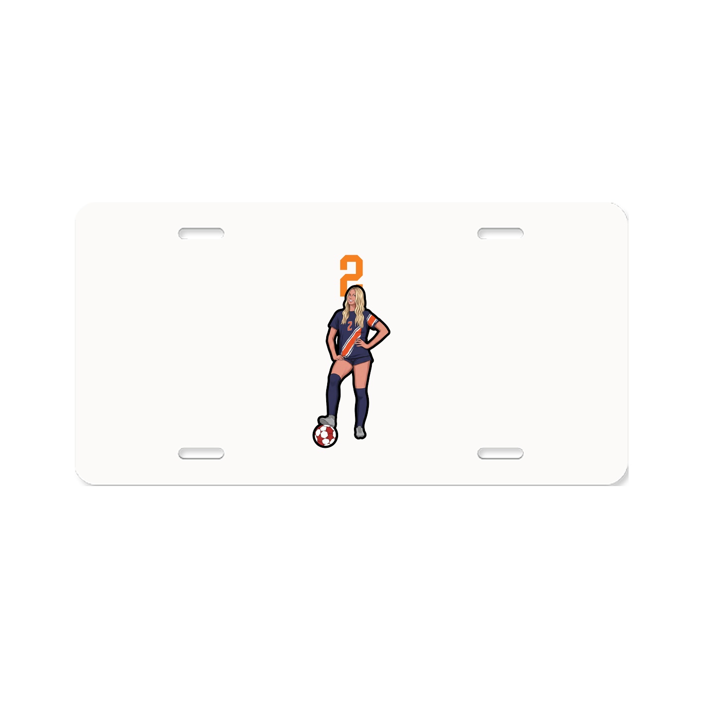 License Plate — Number Top in Classic