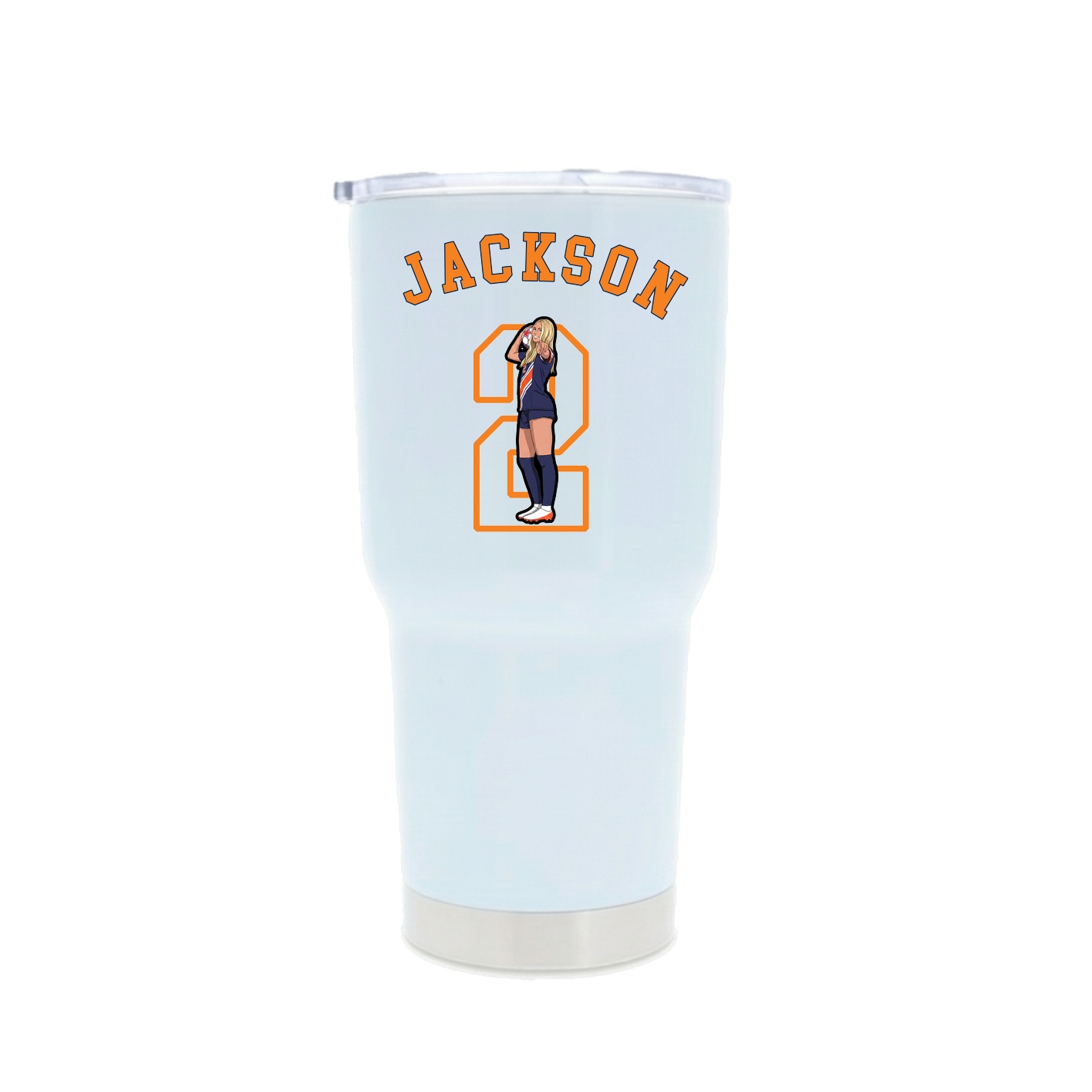 30oz Stainless Steel Tumbler — Shirsey Arch in White