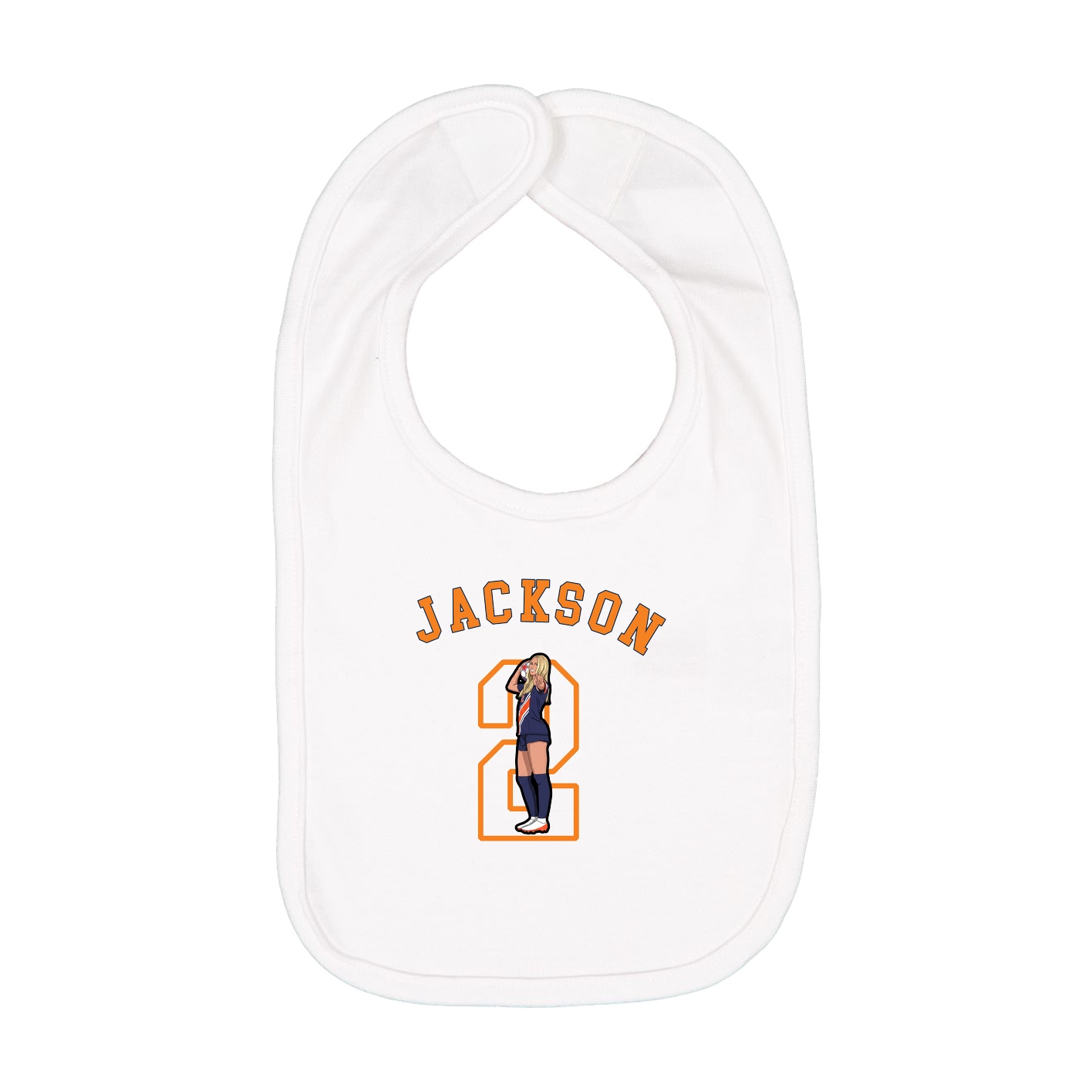 Infant Bib — Shirsey Arch in White