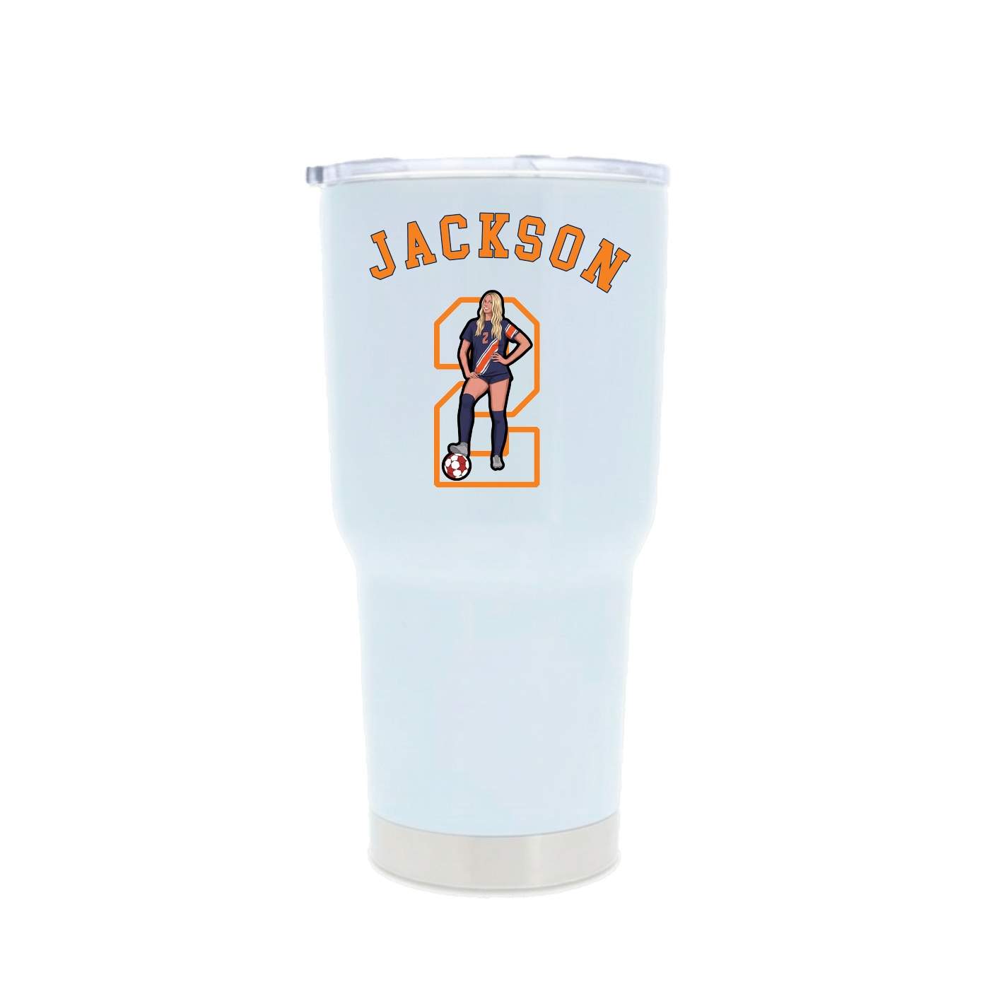 30oz Stainless Steel Tumbler — Shirsey Arch in White