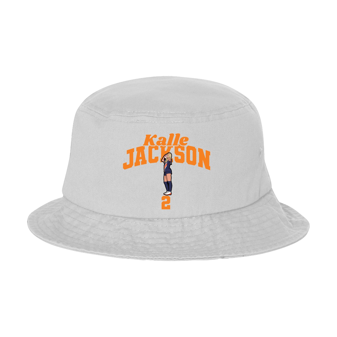 Bucket Cap — Signature Arch in White