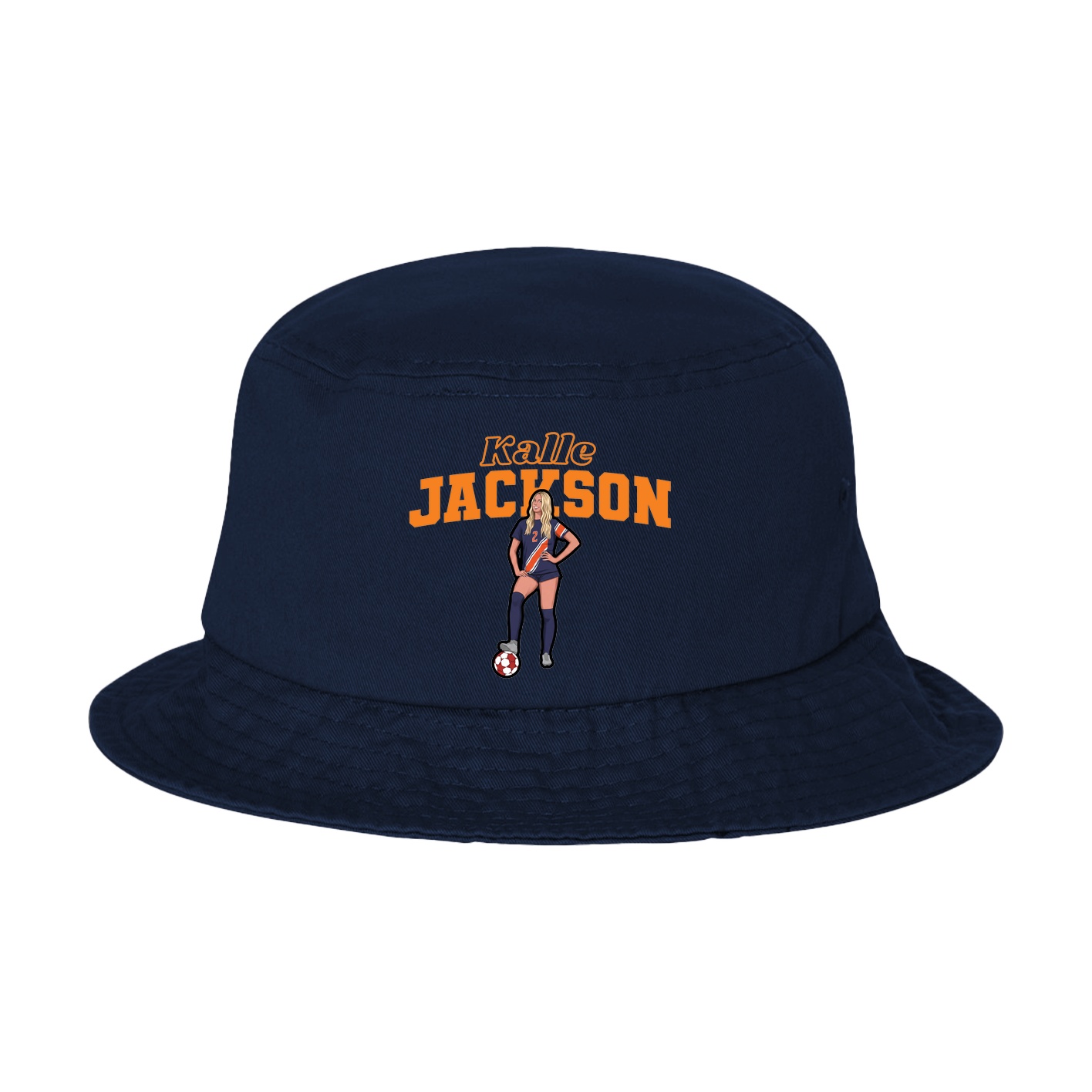 Bucket Cap — Name Arch in Navy