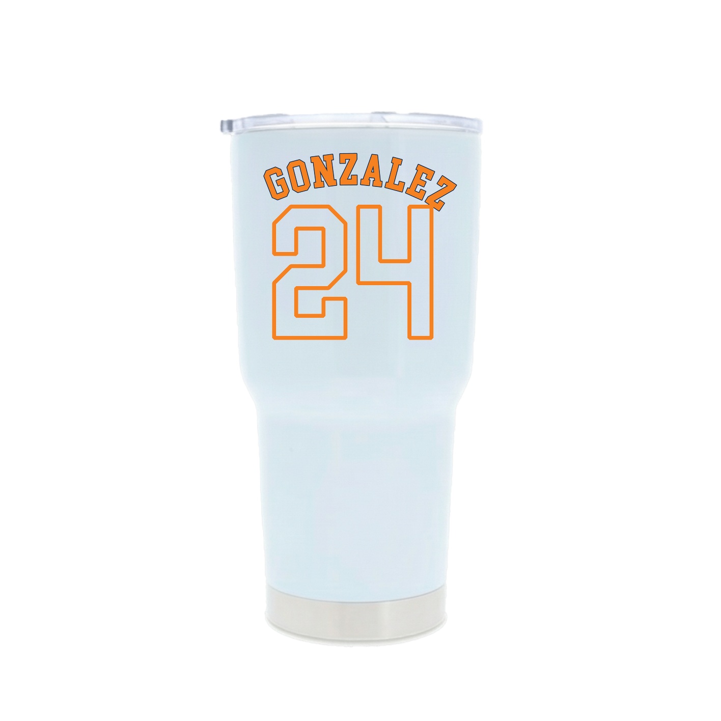 30oz Stainless Steel Tumbler — Shirsey Arch in White