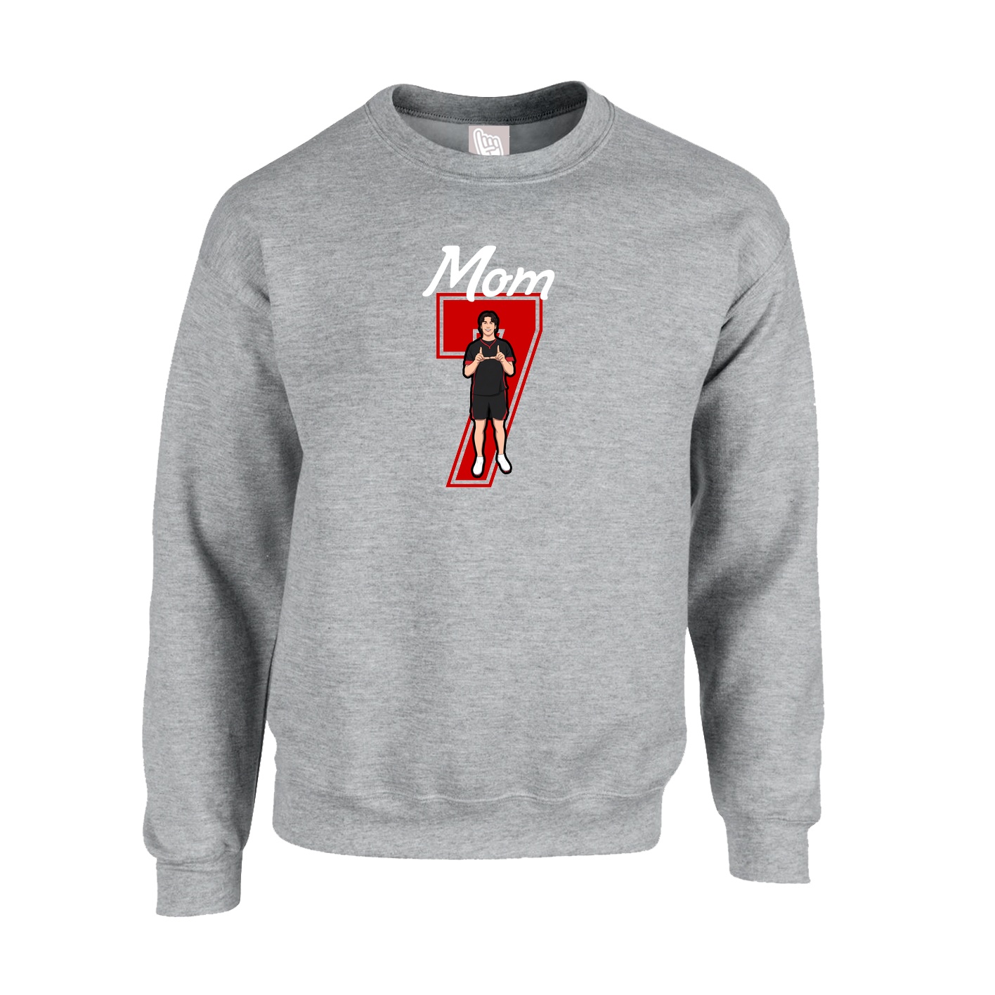 Fleece Crew — Mothers Day Shirsey in Grey