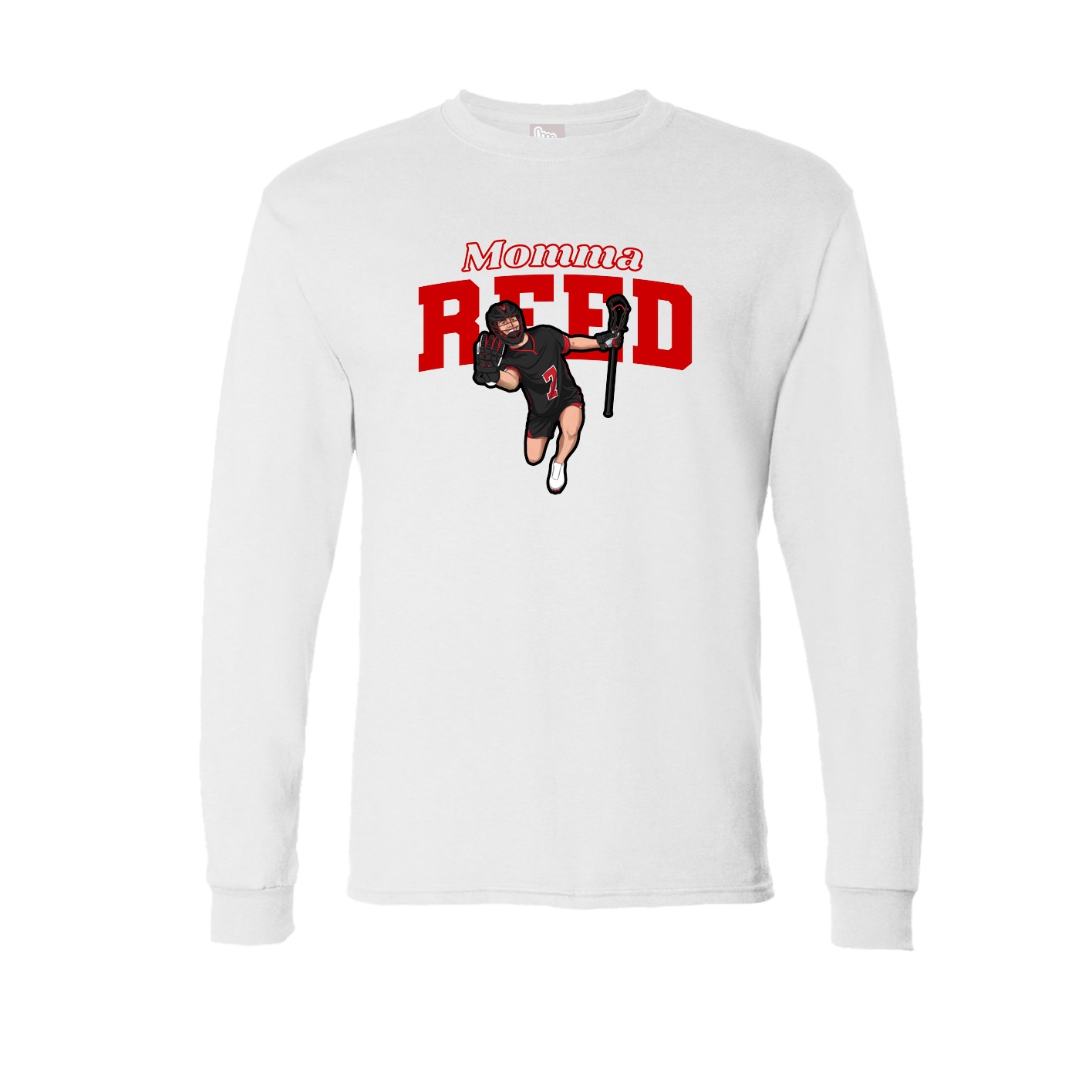 Long Sleeve Tee — Mothers Day Block in White